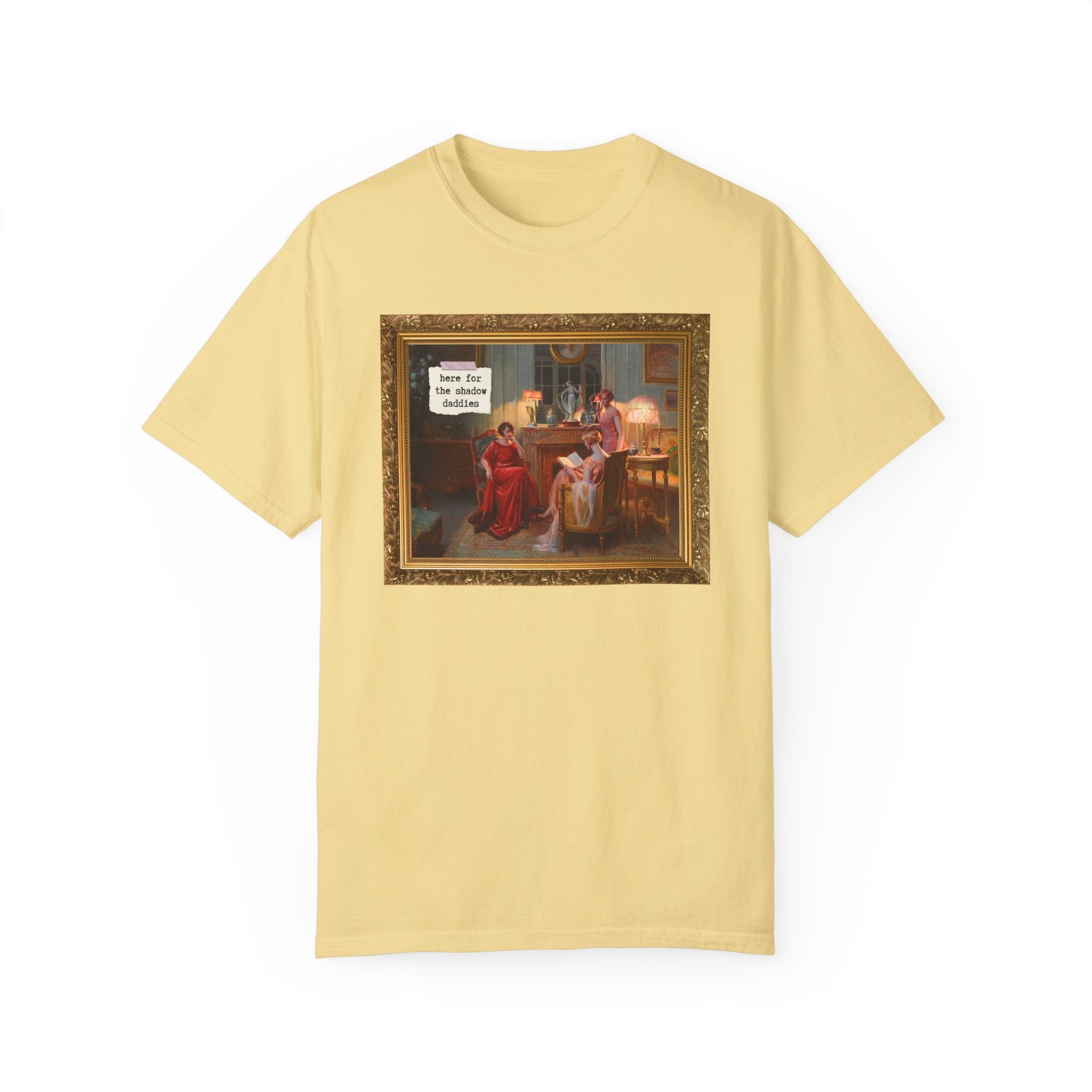 Fantasy Romance Tee Shirt for Romance Reader Who Loves Romantasy and Books with Fae, Shadow Daddy Romance Trope, Silly Bookworm Tee for Her - Opal and June