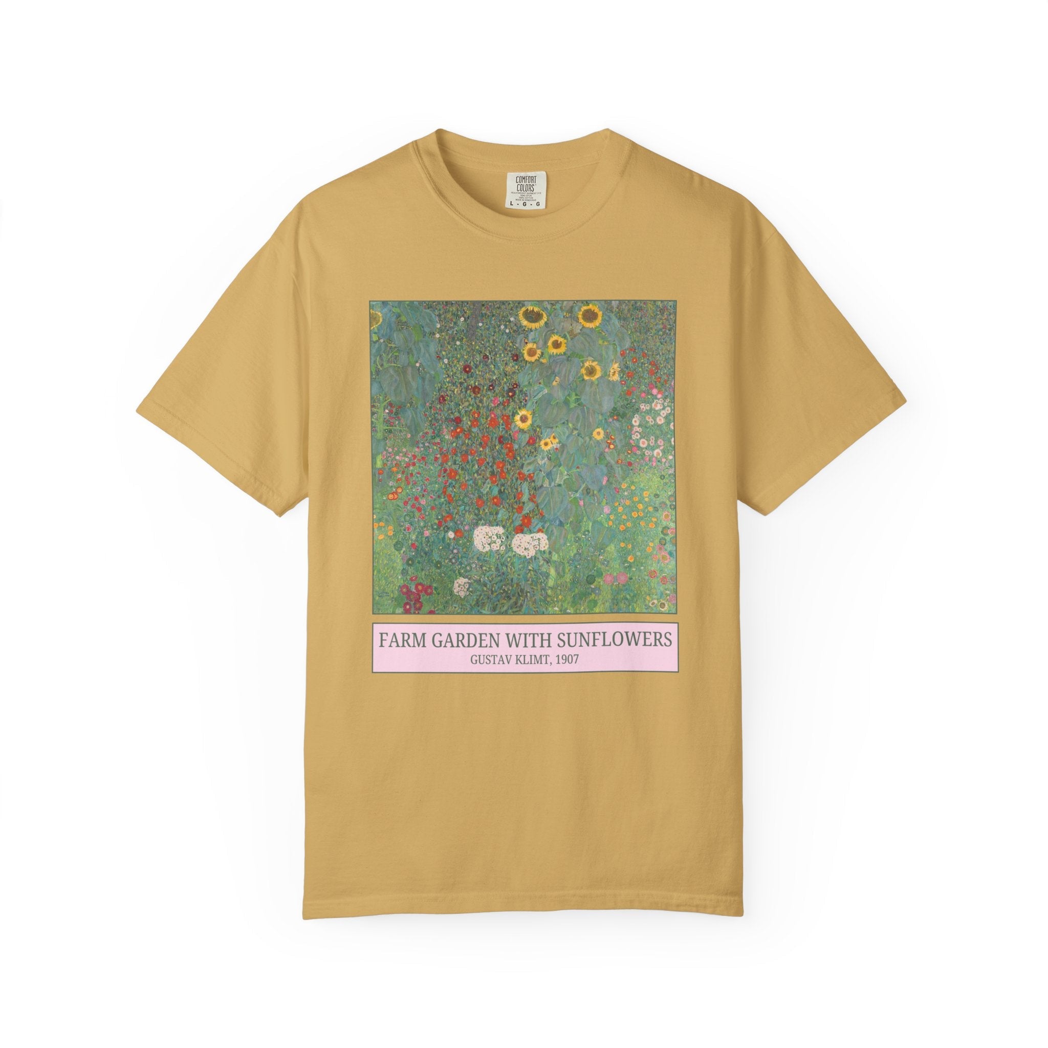 Farm Garden with Sunflowers by Gustav Klimt, Colorful Art History Lover Tee Shirt, Famous Painting, Humanities Major, Art Historian Gift - Opal and June