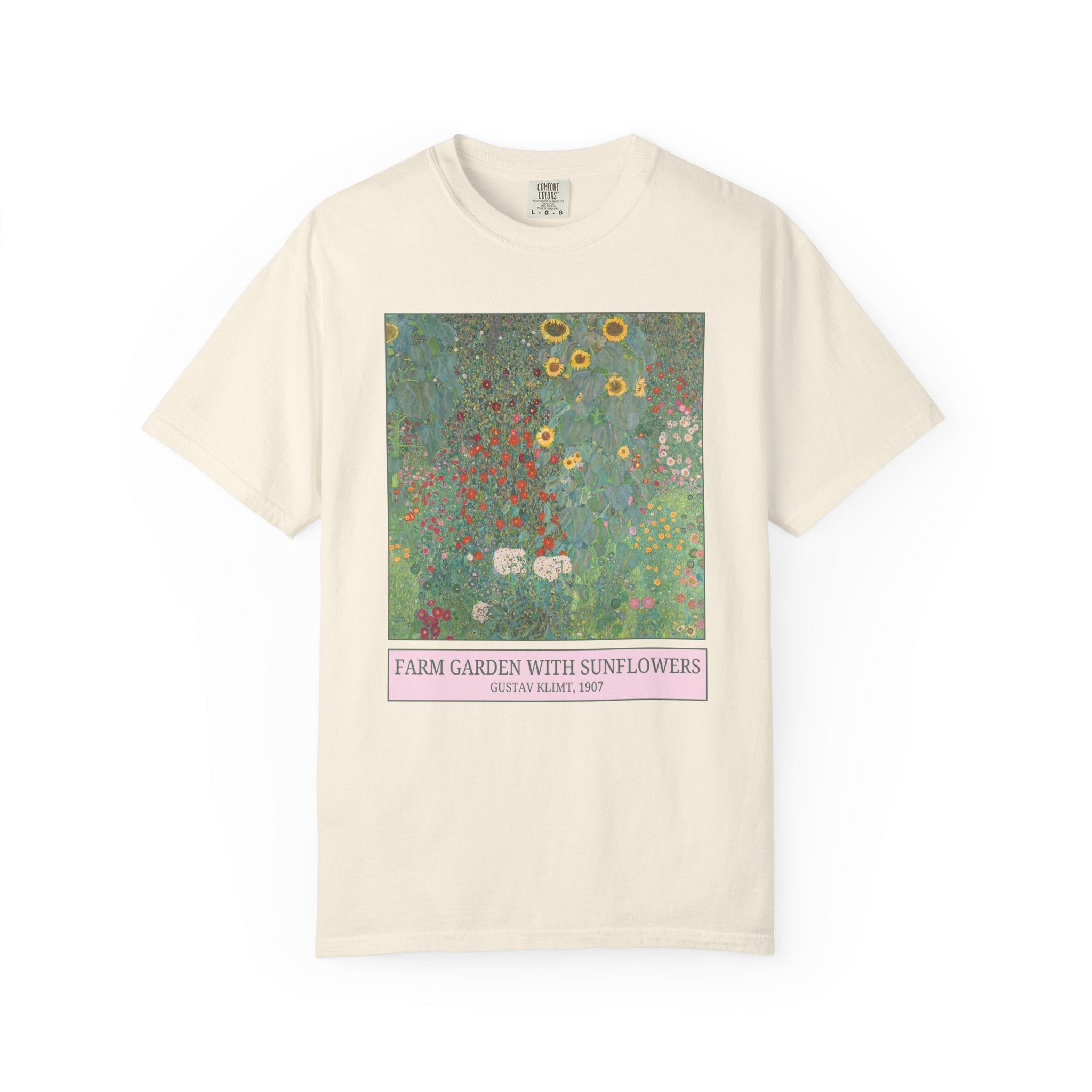 Farm Garden with Sunflowers by Gustav Klimt, Colorful Art History Lover Tee Shirt, Famous Painting, Humanities Major, Art Historian Gift - Opal and June