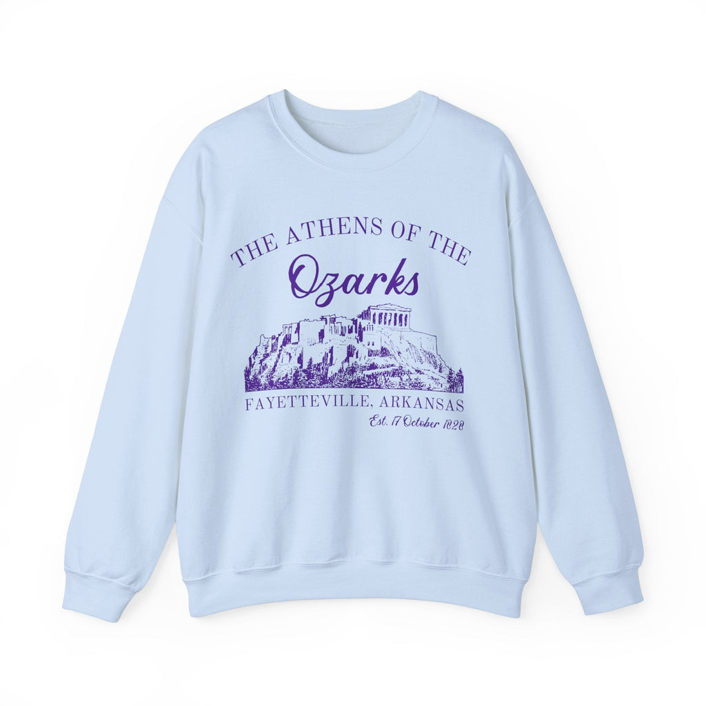 Fayetteville Arkansas Sweatshirt for Friend Living in Northwest Arkansas: The Athens of the Ozark, Cute 90s Style Fayetteville AR Crewneck - Opal and June