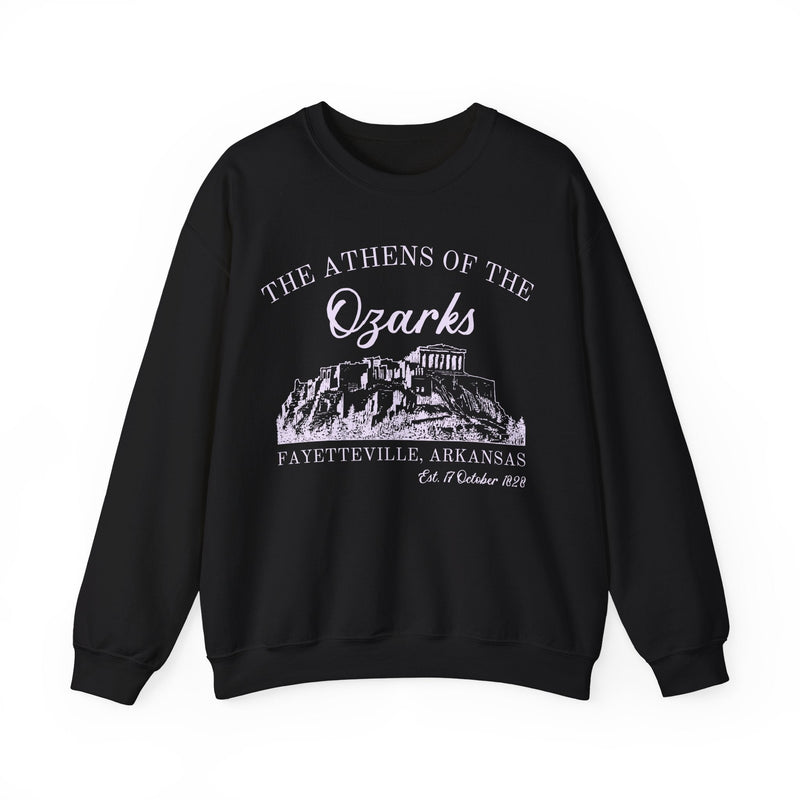 Fayetteville Arkansas Sweatshirt for Friend Living in Northwest Arkansas: The Athens of the Ozark, Cute 90s Style Fayetteville AR Crewneck - Opal and June