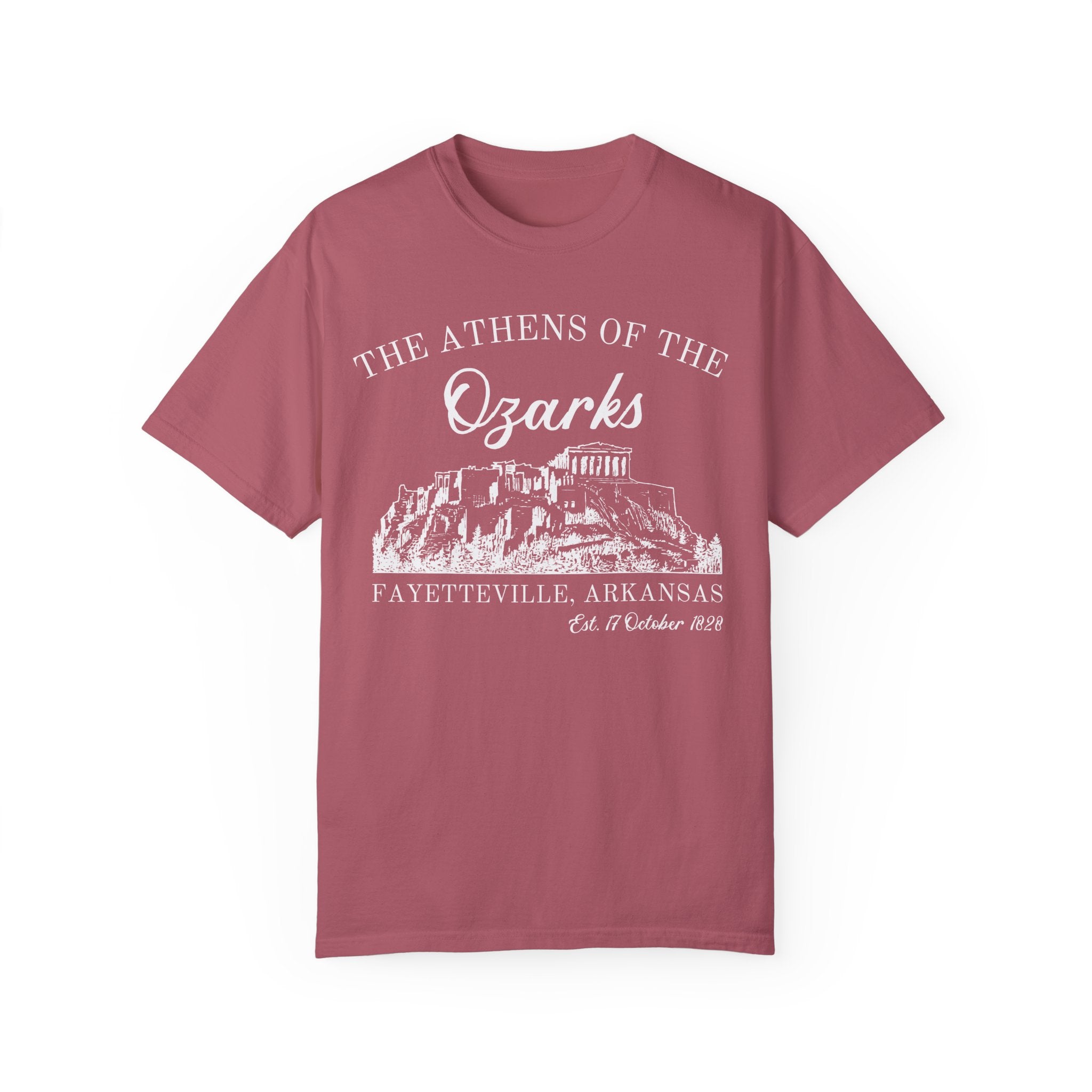 Fayetteville Arkansas Tee Shirt for Friend Living in Northwest Arkansas: The Athens of the Ozarks, Cute 90s Style Fayetteville AR Tee Shirt - Opal and June