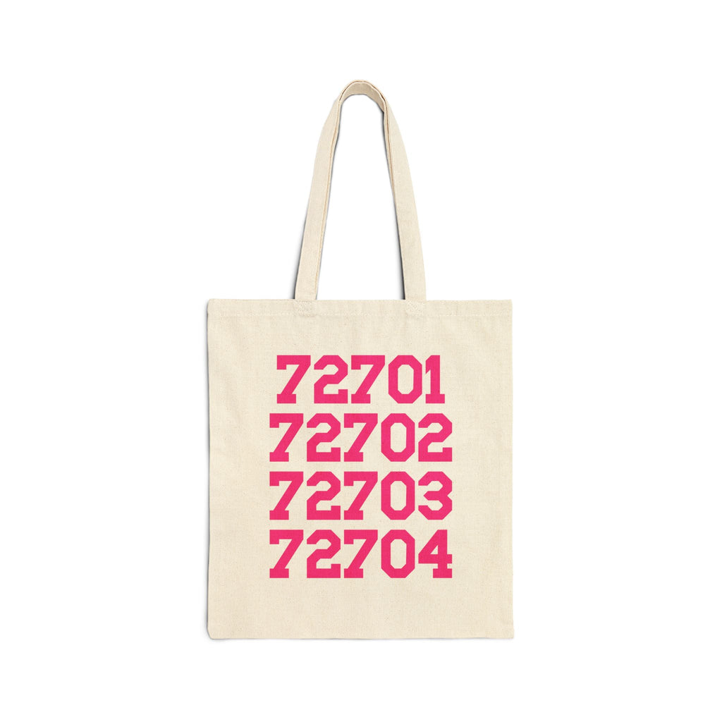 Fayetteville Arkansas Tote Bag with Fayetteville Zip Codes 72701 to 72704, Cute Northwest Arkansas Tote for Friend Who Loves Fayetteville - Opal and June