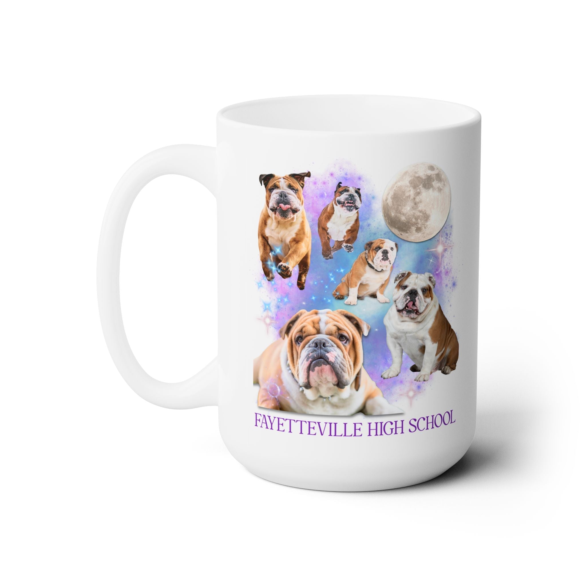 Fayetteville High School 15 Oz Coffee Mug: Bulldogs in Space - Opal and June
