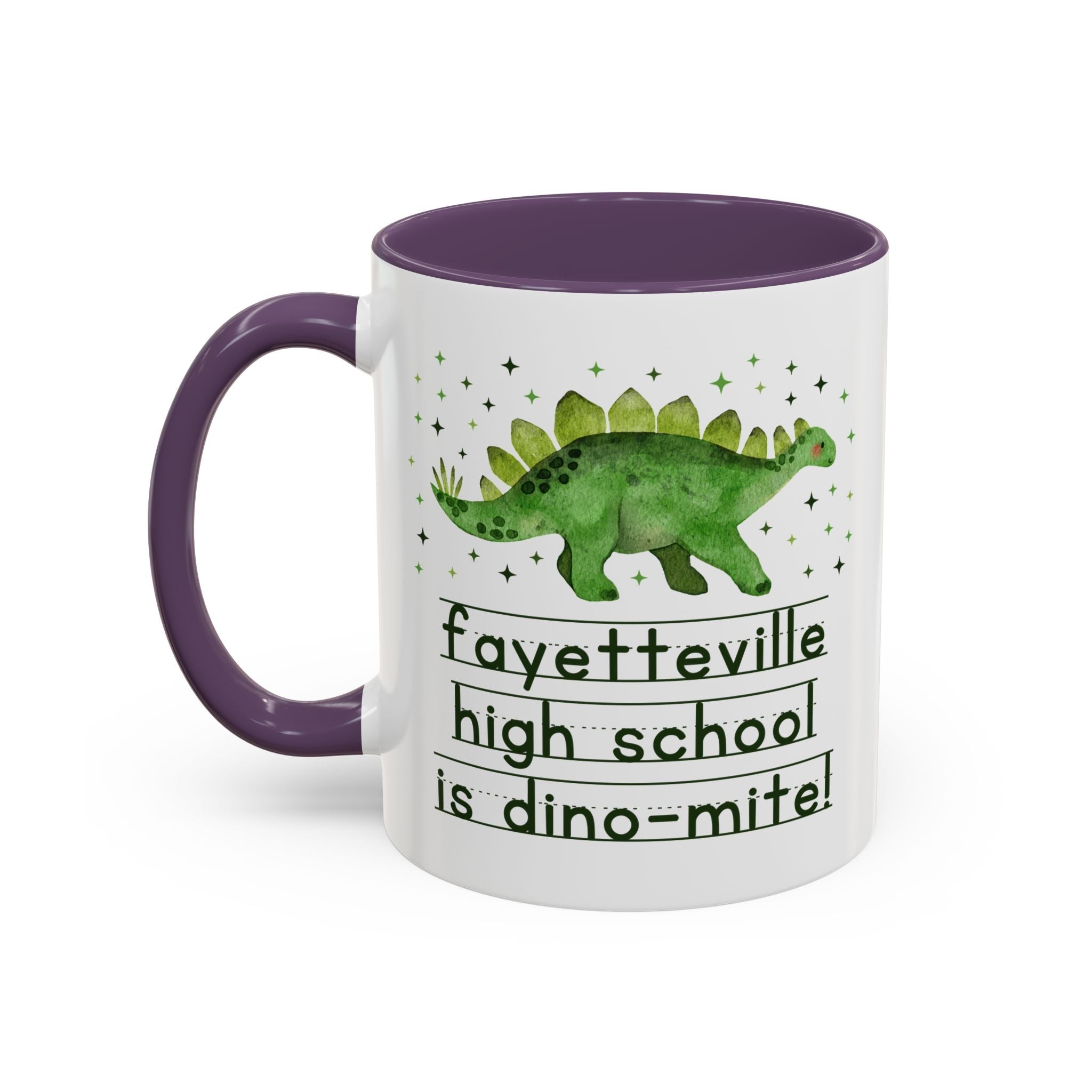 Fayetteville High School is Dino - Mite 11 Oz Coffee Mug | FPS + Opal and June Coffee Mug, Fayetteville Public Schools - Opal and June