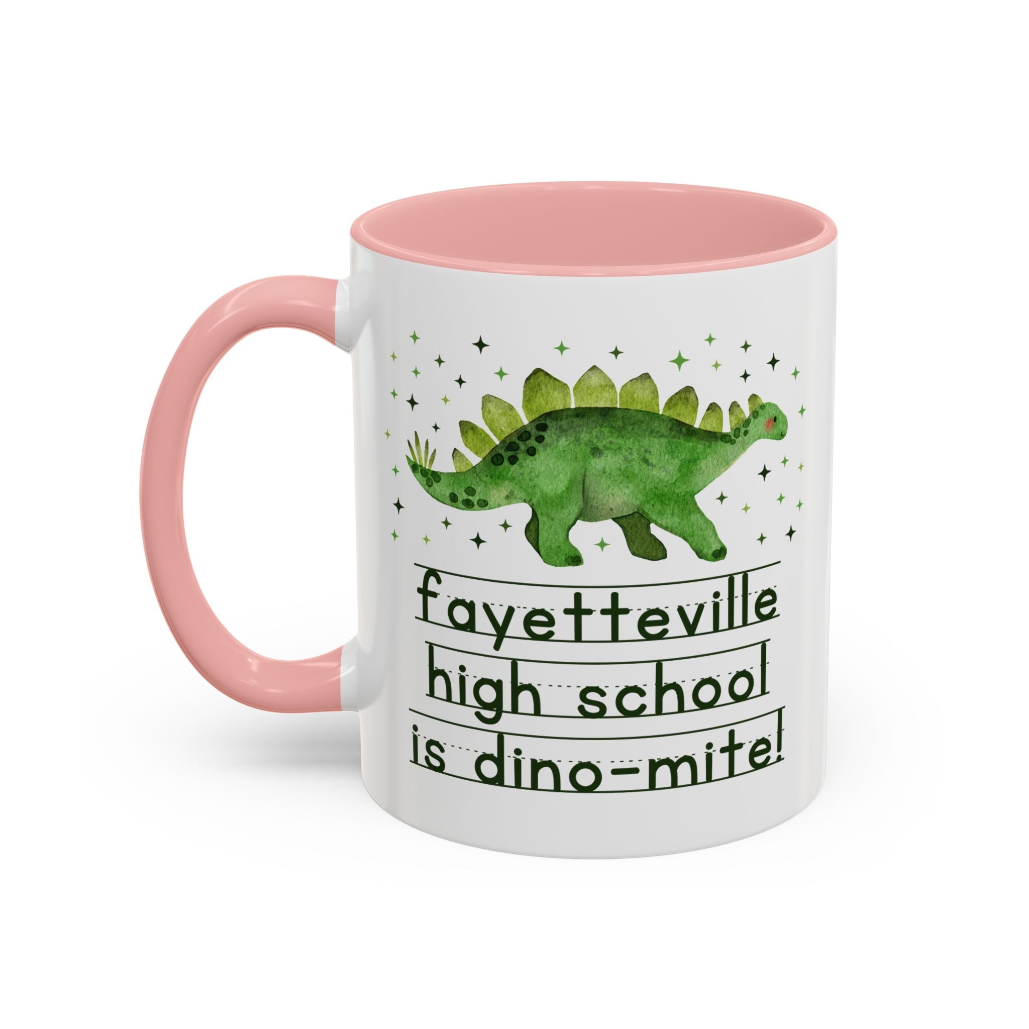 Fayetteville High School is Dino - Mite 11 Oz Coffee Mug | FPS + Opal and June Coffee Mug, Fayetteville Public Schools - Opal and June