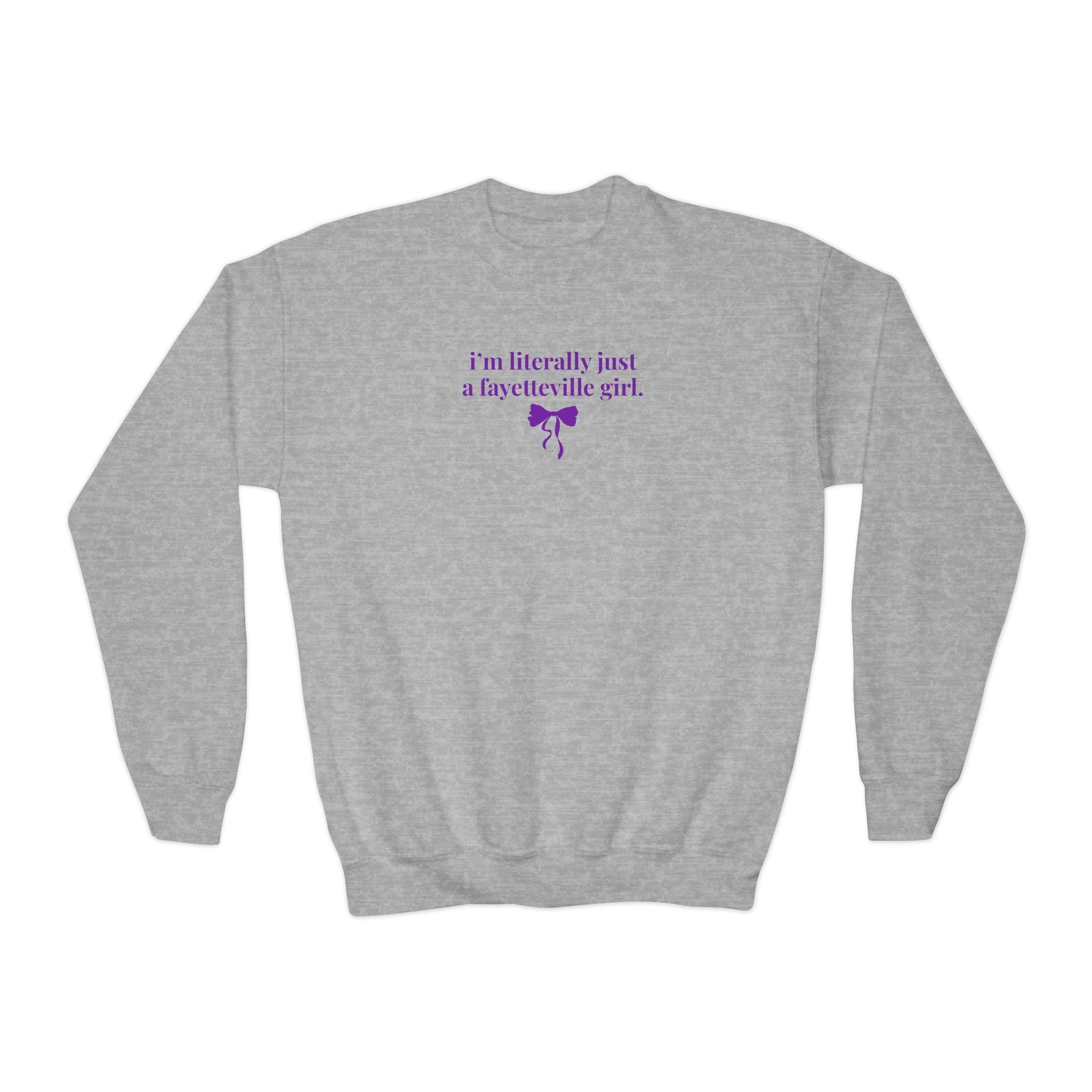 Fayetteville High School Kids Sweatshirt: I'm Literally Just a Fayetteville Girl | FPS + Opal and June Kids Sweatshirt, Fayetteville Public Schools - Opal and June