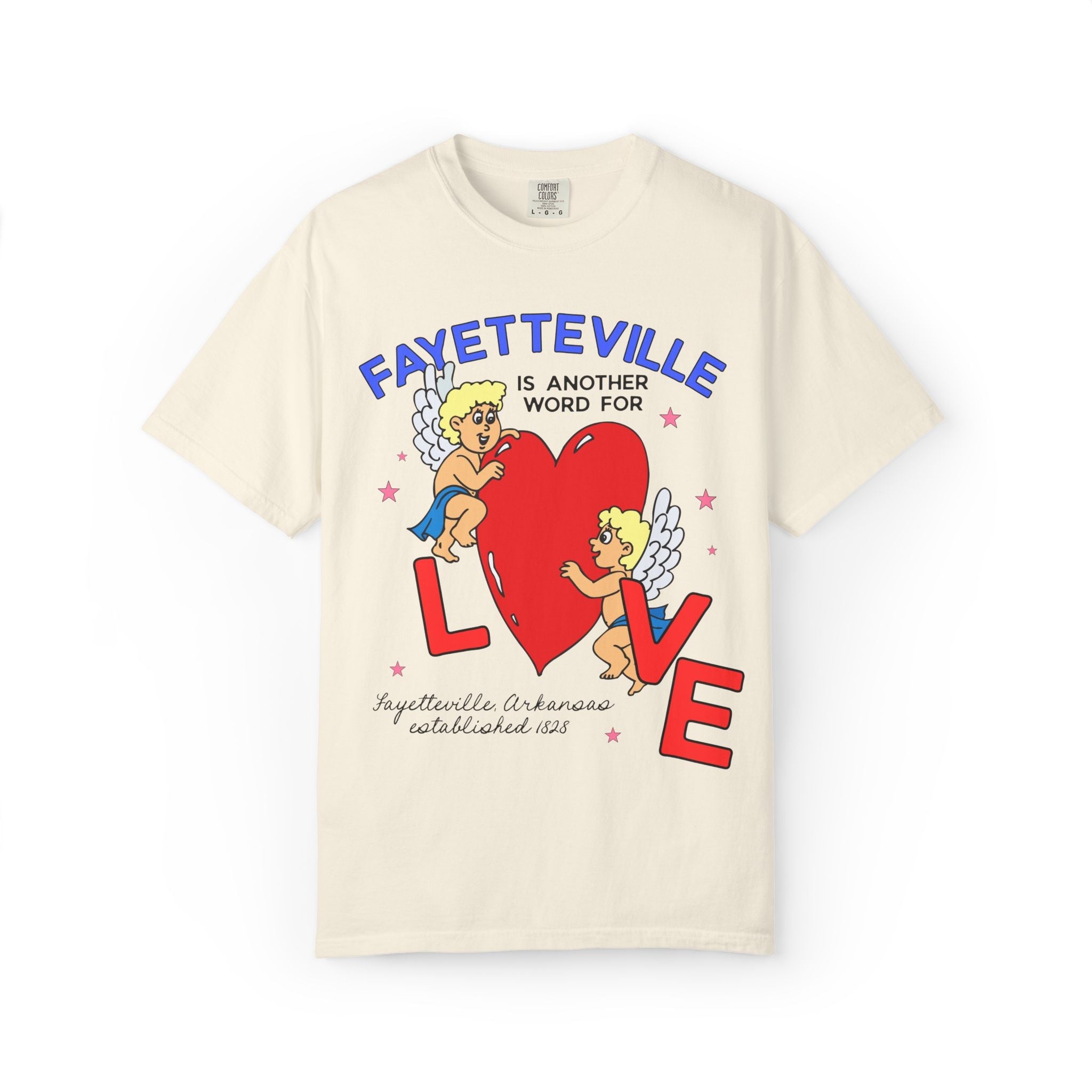 Fayetteville is Another Word for Love Tee Shirt: Cute and Nostalgic Fayetteville Arkansas T-Shirt for Friend Moving to or Living in Northwest Arkansas - Opal and June