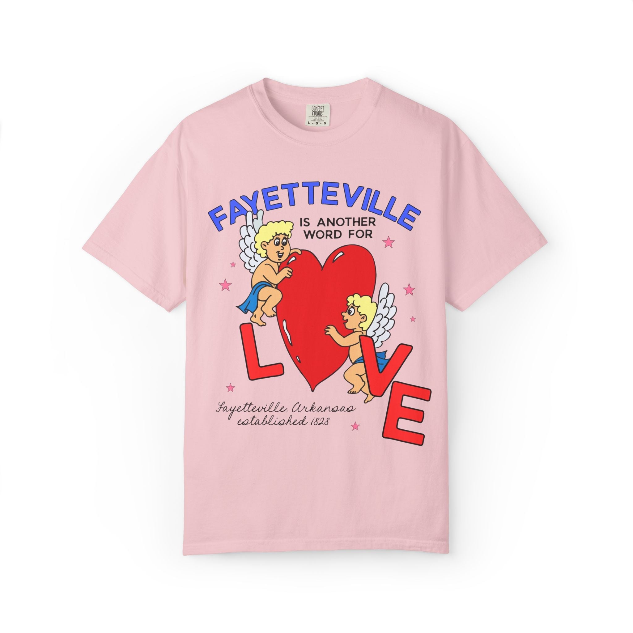 Fayetteville is Another Word for Love Tee Shirt: Cute and Nostalgic Fayetteville Arkansas T-Shirt for Friend Moving to or Living in Northwest Arkansas - Opal and June