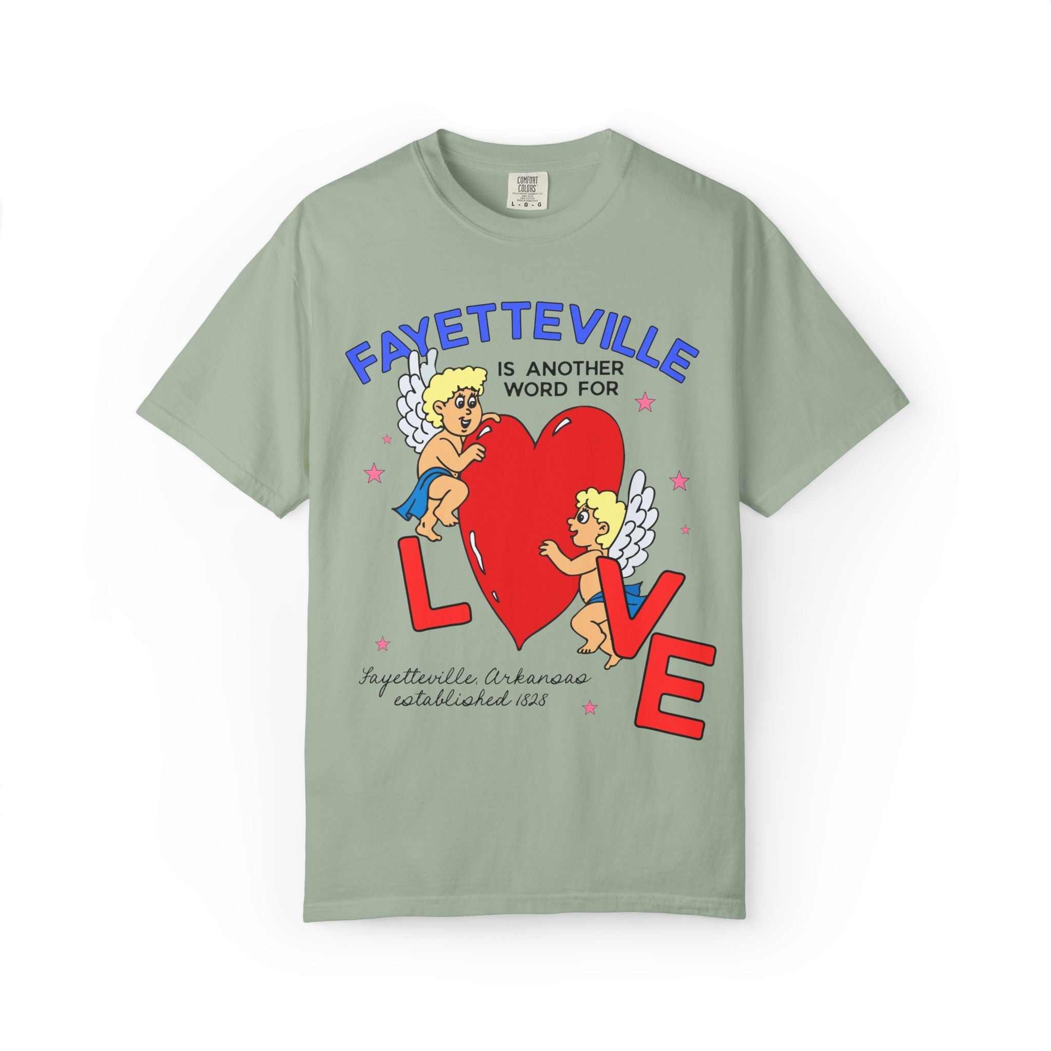 Fayetteville is Another Word for Love Tee Shirt: Cute and Nostalgic Fayetteville Arkansas T-Shirt for Friend Moving to or Living in Northwest Arkansas - Opal and June