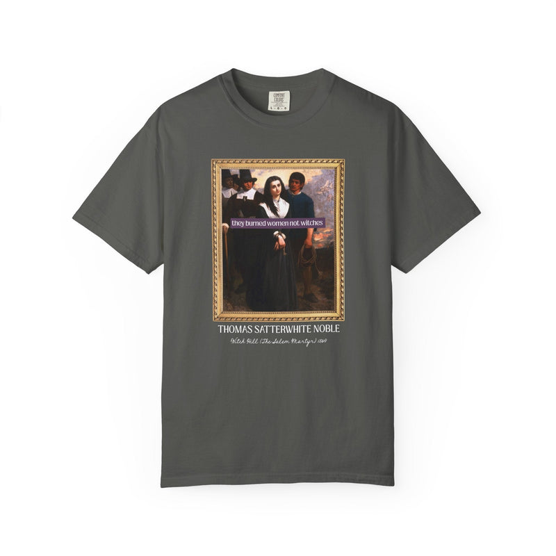 Feminist Halloween Tee Shirt, Witch Hill or The Salem Martyr by Thomas Satterwhite Noble, American Art History, Spooky Season Historian Gift - Opal and June