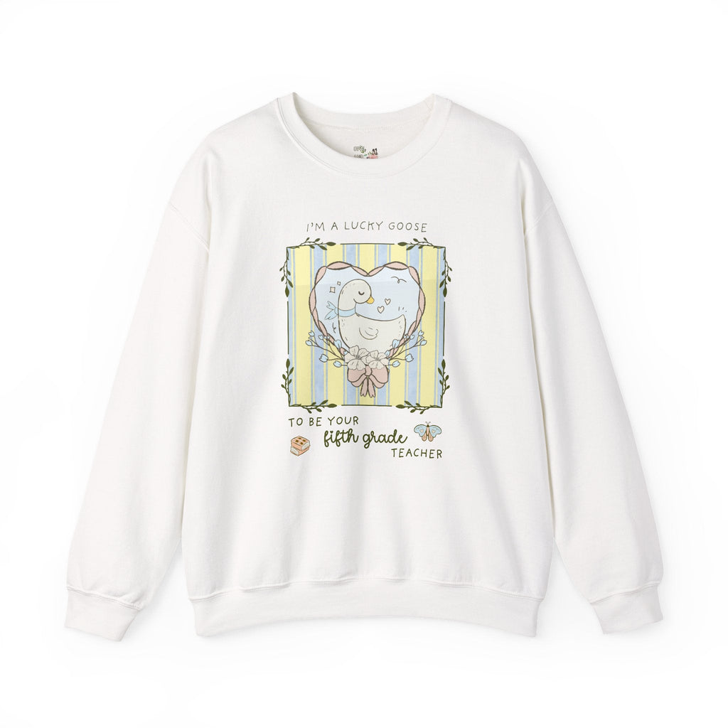 Fifth Grade Back to School Silly Goose Teacher Sweatshirt, Cute Cottagecore Animal Lover Shirt, Meet the Teacher Night, Fifth Grade Crew - Opal and June