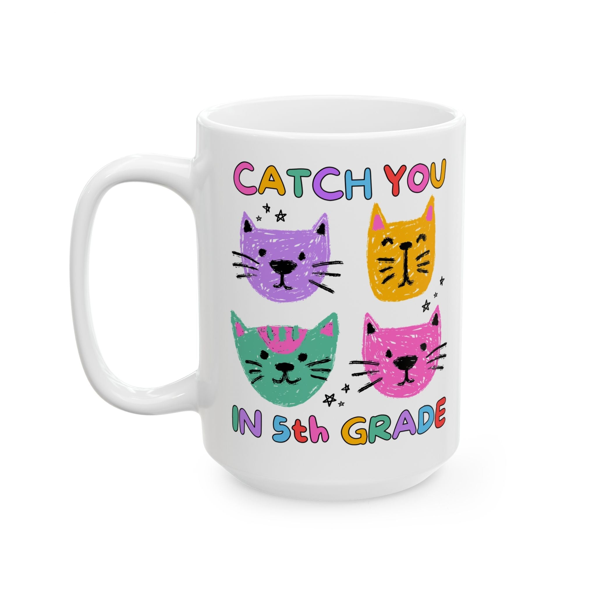Fifth Grade Cat Lover Coffee Mug: Catch You in 5th Grade - Opal and June