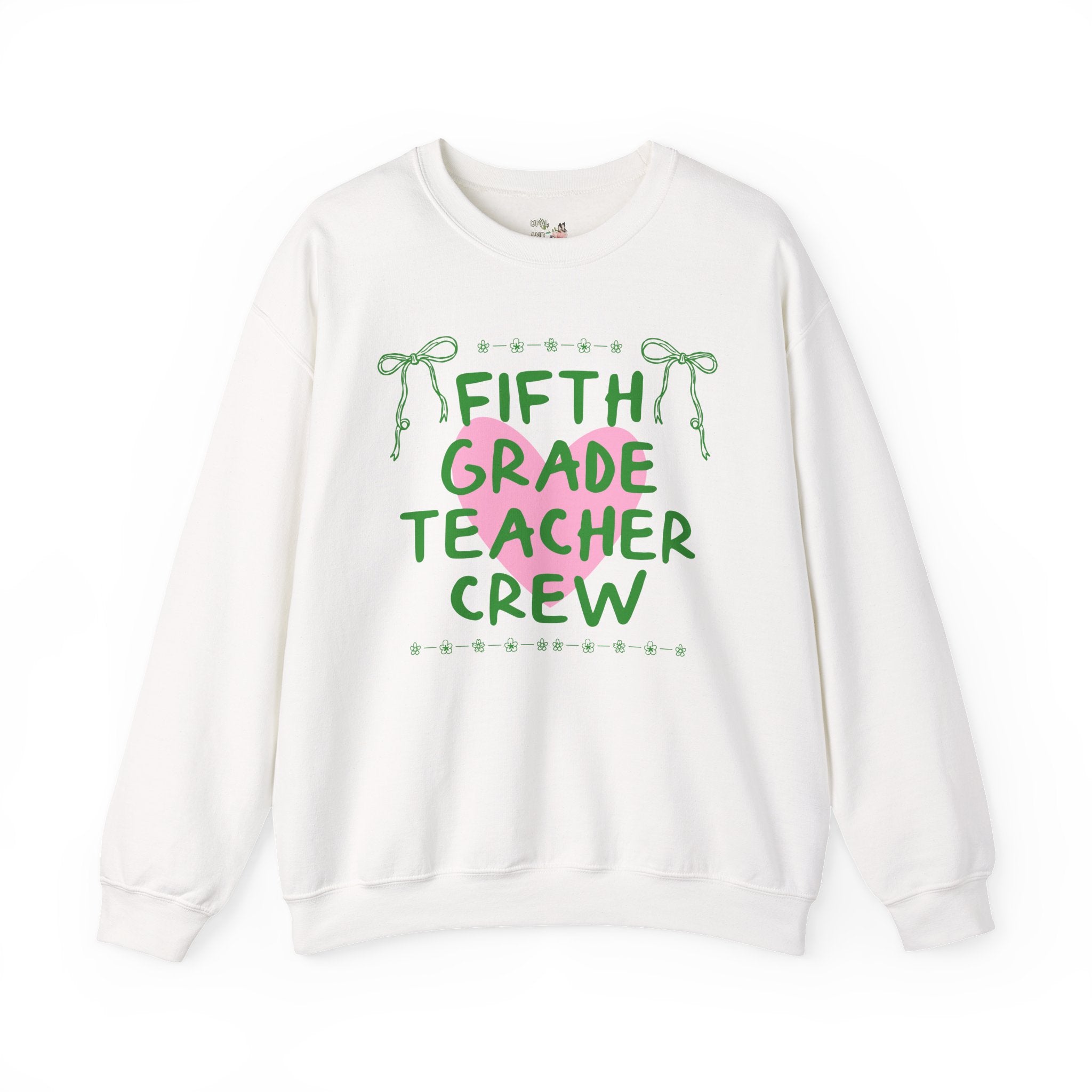 Fifth Grade Crew Matching Teacher Sweatshirt, Back To School Fifth Grade Team Crewneck for First Day of School or Meet the Teacher Night - Opal and June