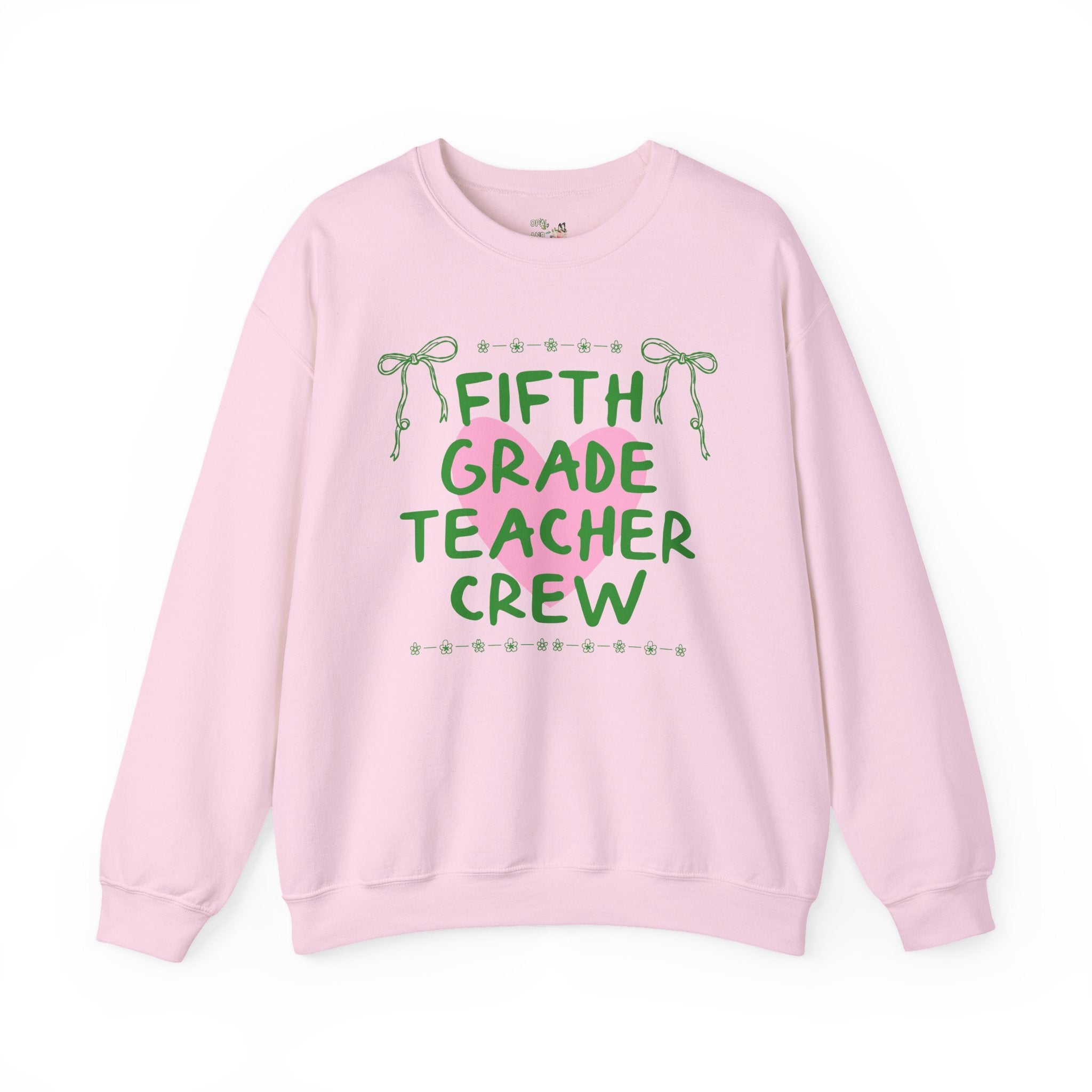 Fifth Grade Crew Matching Teacher Sweatshirt, Back To School Fifth Grade Team Crewneck for First Day of School or Meet the Teacher Night - Opal and June
