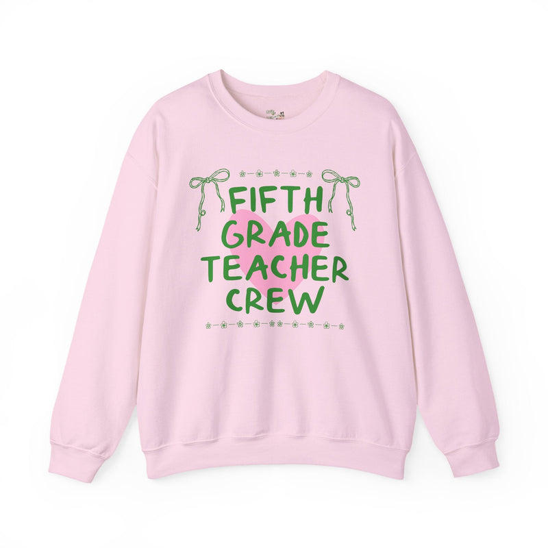 Fifth Grade Crew Matching Teacher Sweatshirt, Back To School Fifth Grade Team Crewneck for First Day of School or Meet the Teacher Night - Opal and June