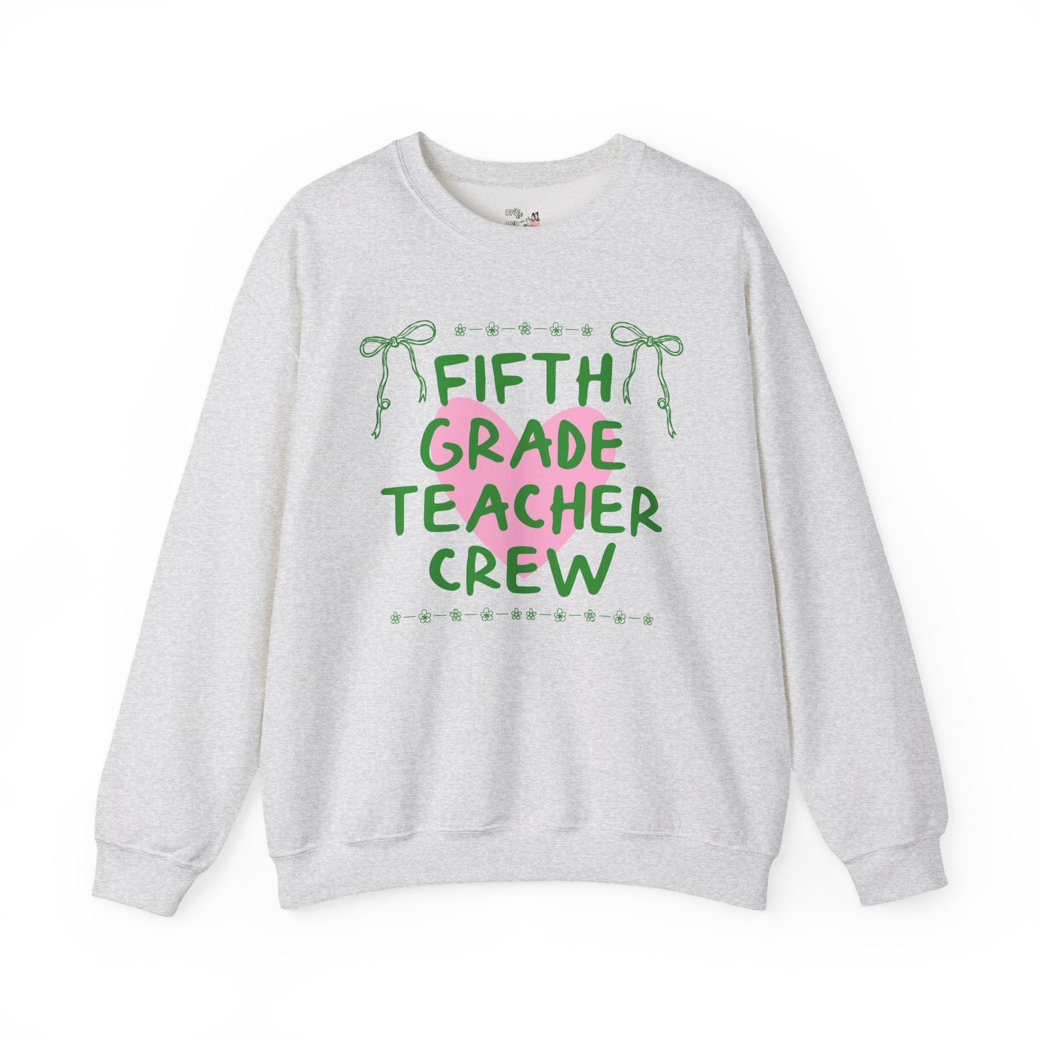 Fifth Grade Crew Matching Teacher Sweatshirt, Back To School Fifth Grade Team Crewneck for First Day of School or Meet the Teacher Night - Opal and June