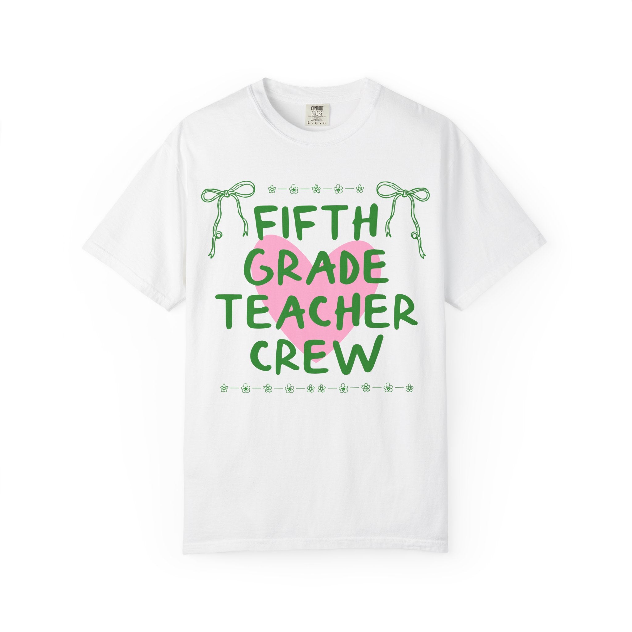 Fifth Grade Crew Matching Teacher Tee Shirt, Back To School Fifth Grade Team T-Shirt for First Day of School or Meet the Teacher Night - Opal and June