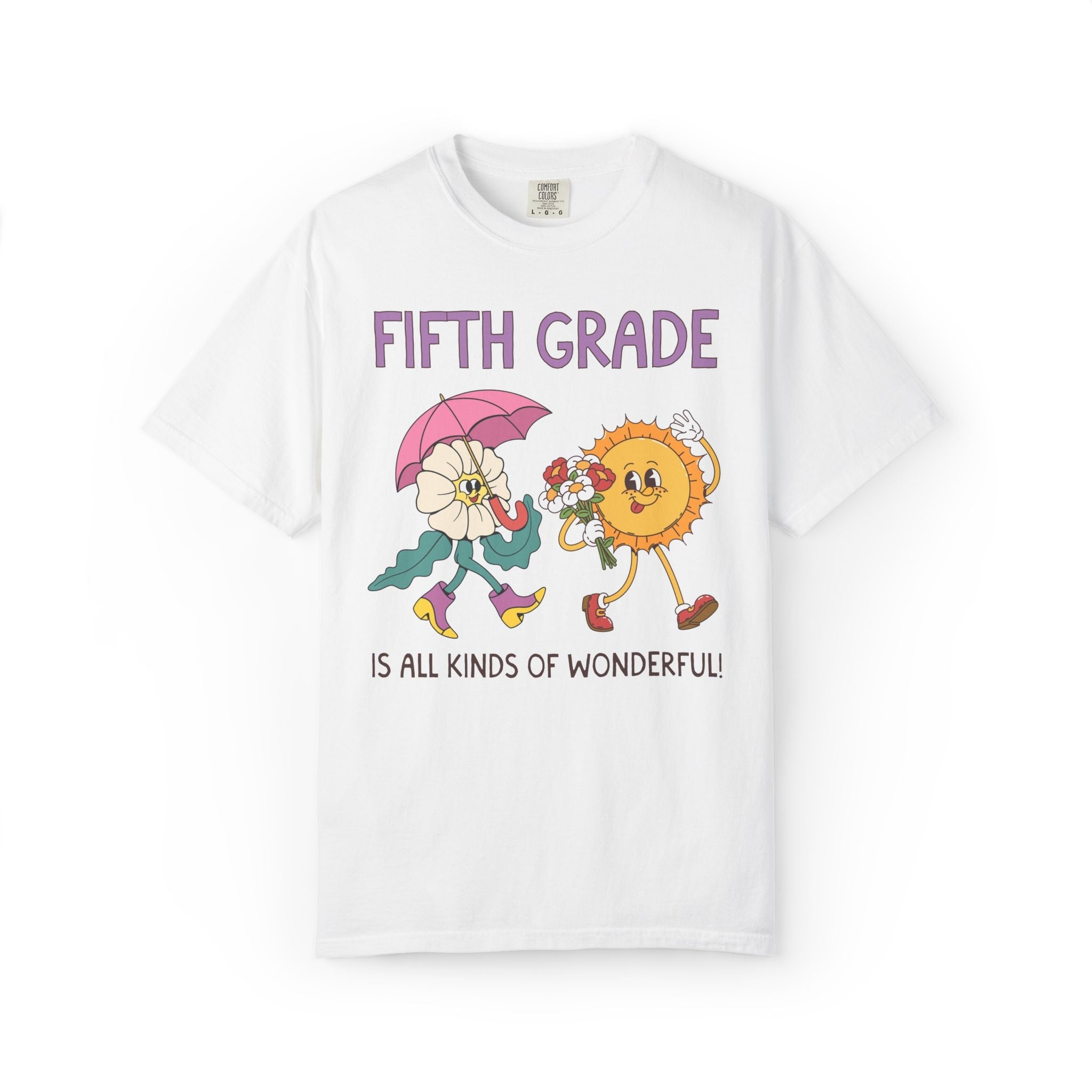 Fifth Grade is All Kinds of Wonderful Teacher Team Tee Shirt for Back to School: Cute New School Year T-Shirt, First Year Teacher or Para - Opal and June