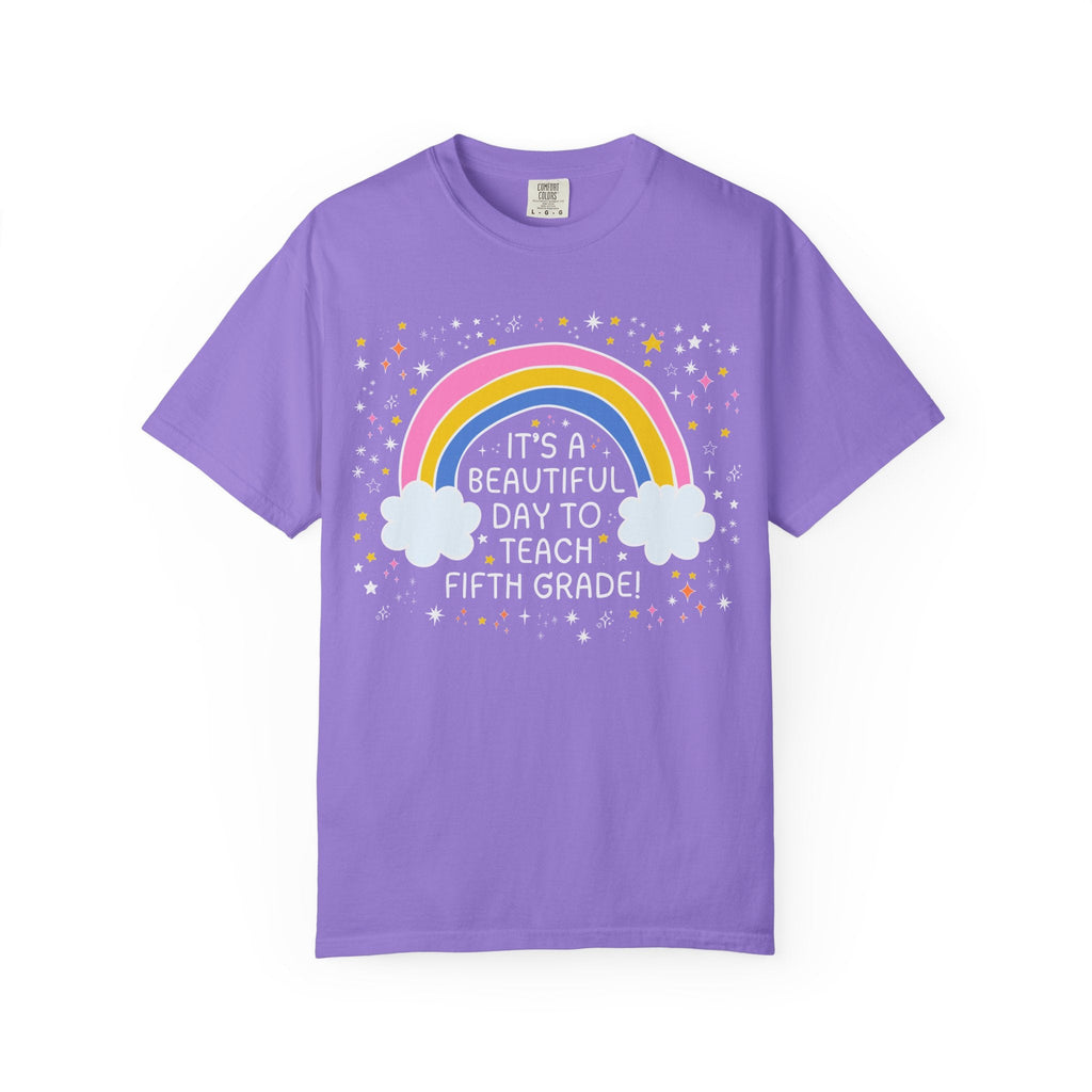 Fifth Grade Teacher Tee Shirt for Fifth Grade Crew, Cute Early Childhood Education Major Gift for New Teaching Job, Matching 5th Grade Squad - Opal and June