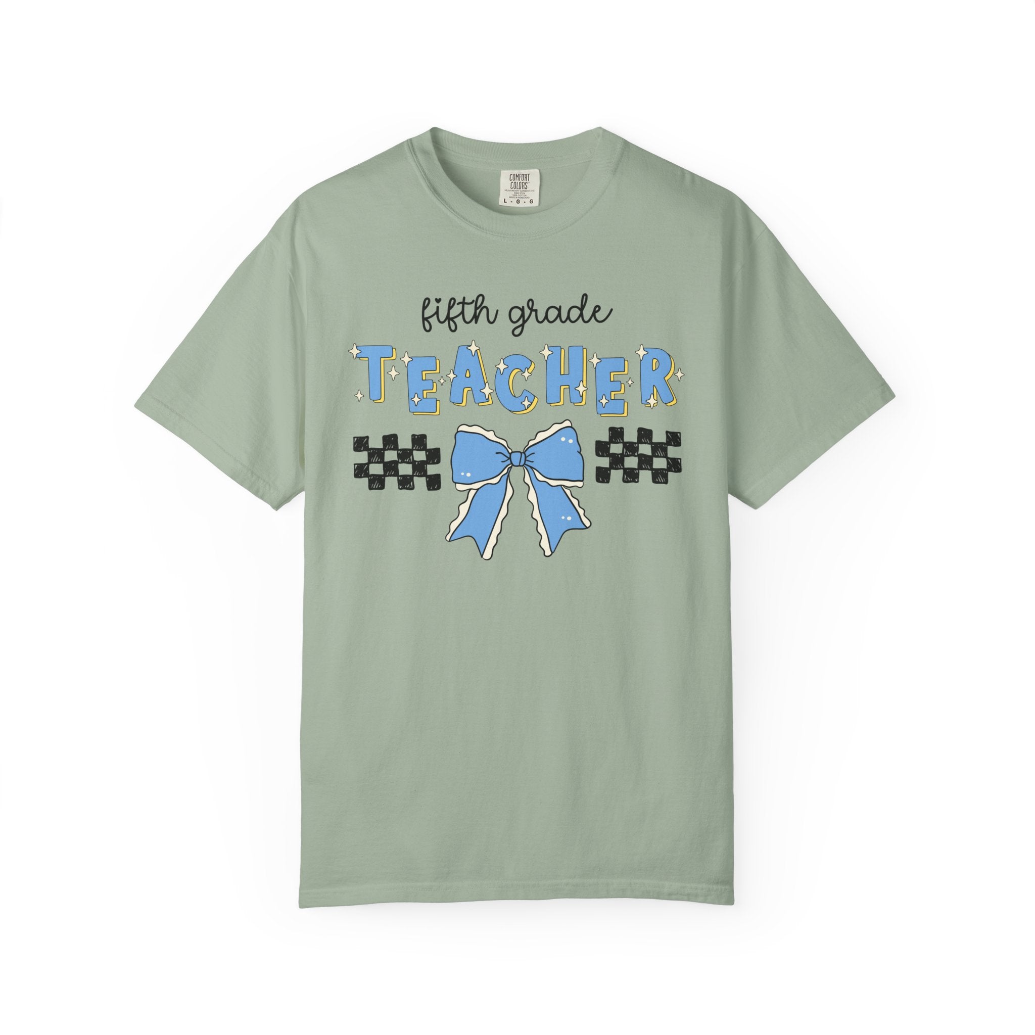Fifth Grade Teacher Tee Shirt with Bow, Cute Fifth Grade Crew or Fifth Grade Squad Matching Shirt for Back to School, First Day of School - Opal and June
