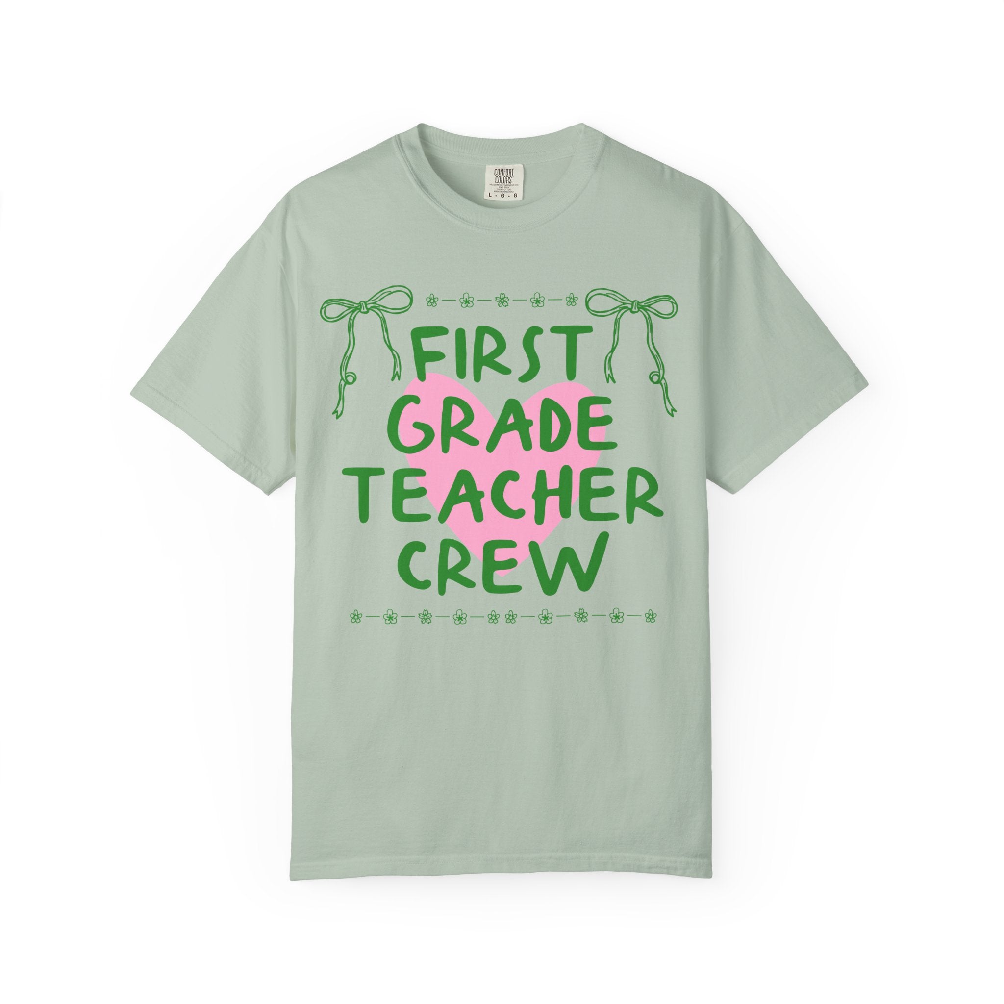 First Grade Crew Matching Teacher Tee Shirt, Back To School First Grade Team T-Shirt for First Day of School or Meet the Teacher Night - Opal and June