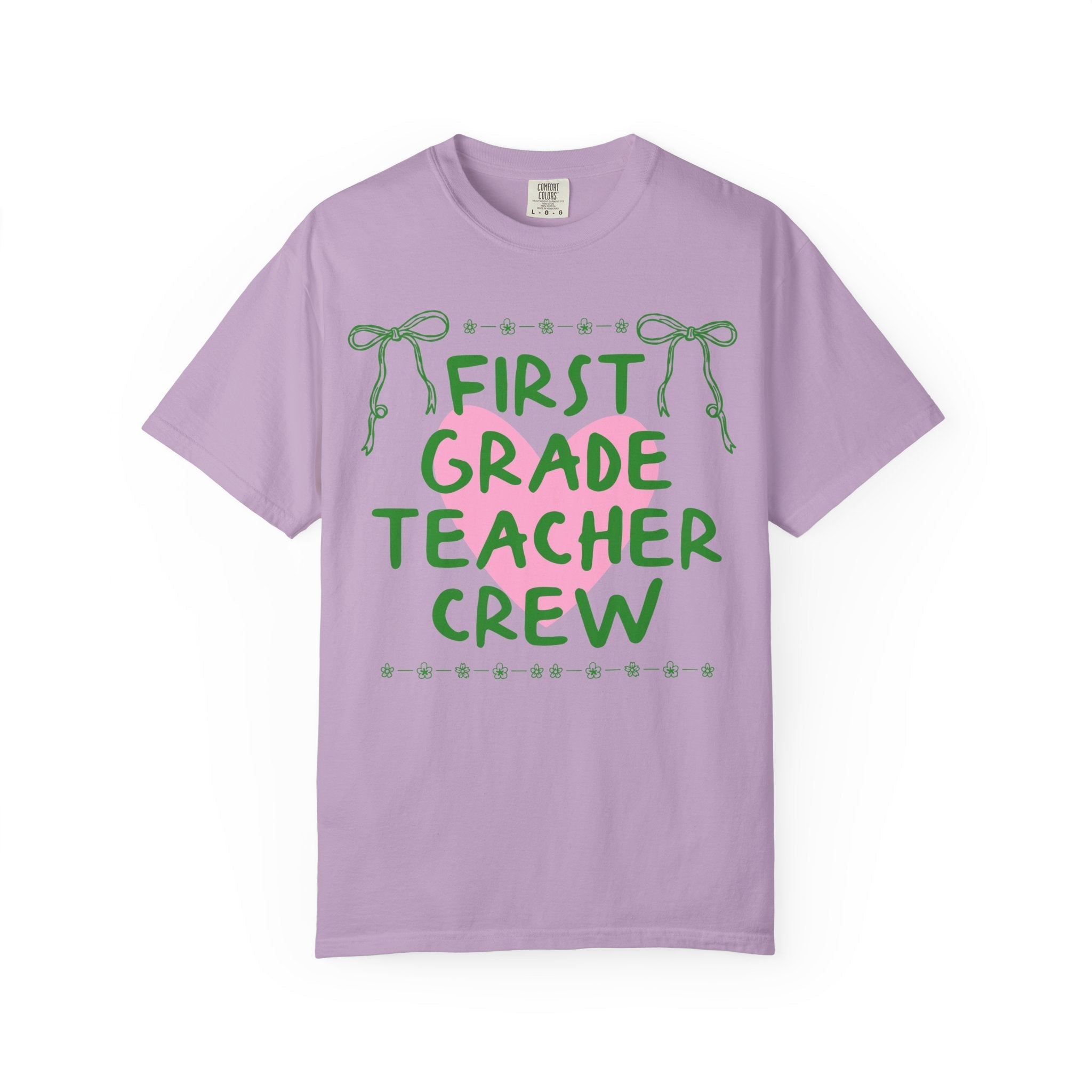 First Grade Crew Matching Teacher Tee Shirt, Back To School First Grade Team T-Shirt for First Day of School or Meet the Teacher Night - Opal and June