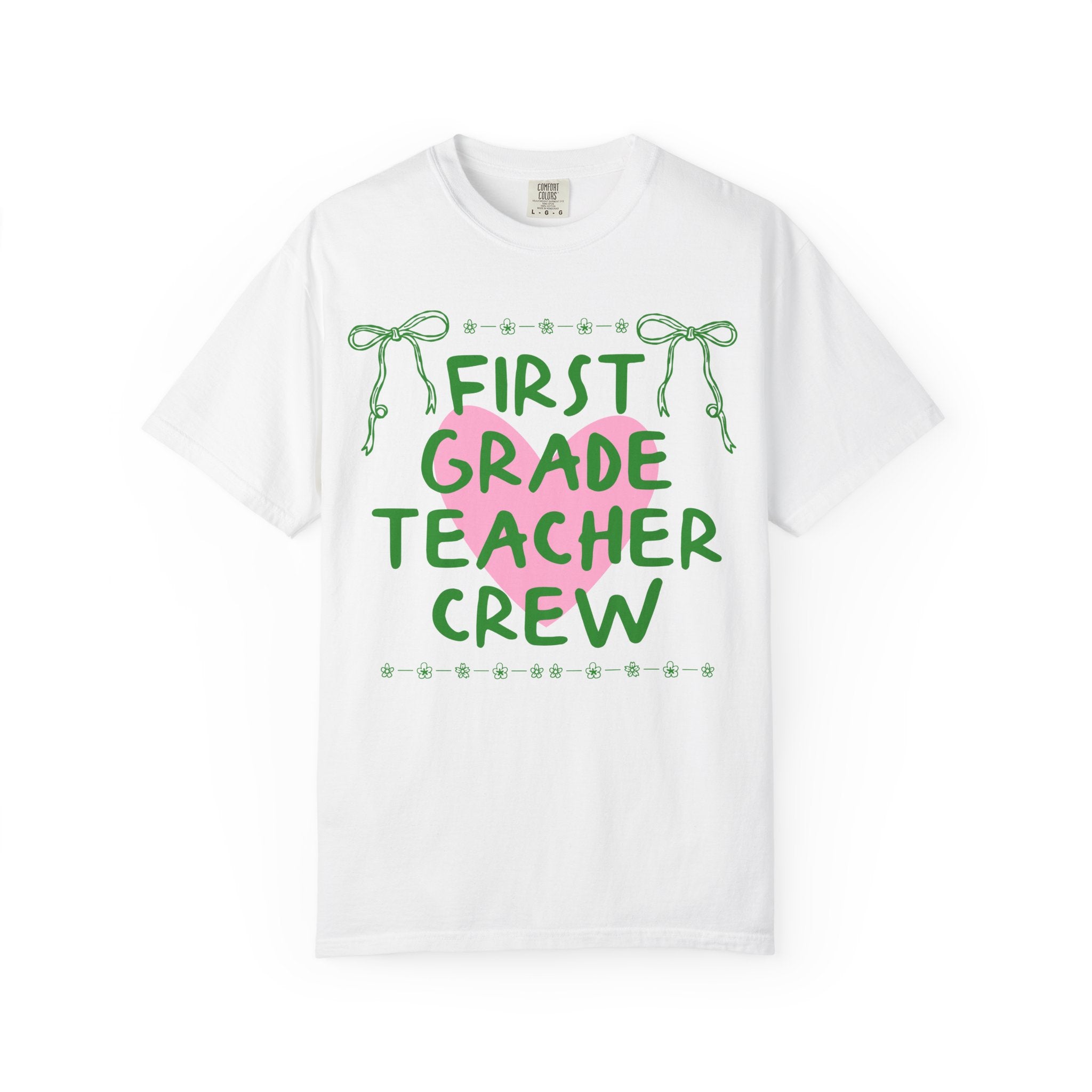 First Grade Crew Matching Teacher Tee Shirt, Back To School First Grade Team T-Shirt for First Day of School or Meet the Teacher Night - Opal and June