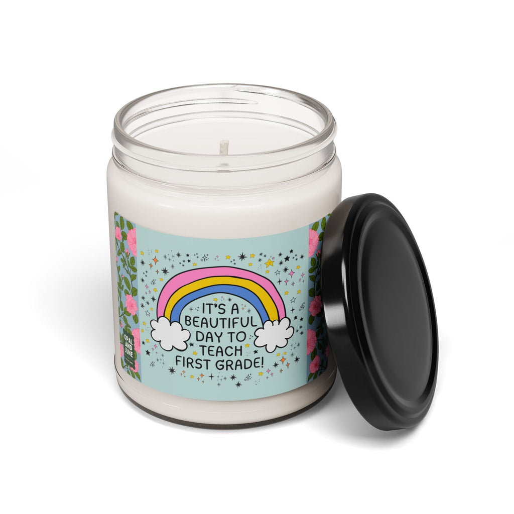 First Grade Teacher Candle for First Grade Crew, Cute Early Childhood Education Major Gift for New Teaching Job, Teacher Appreciation Gift - Opal and June