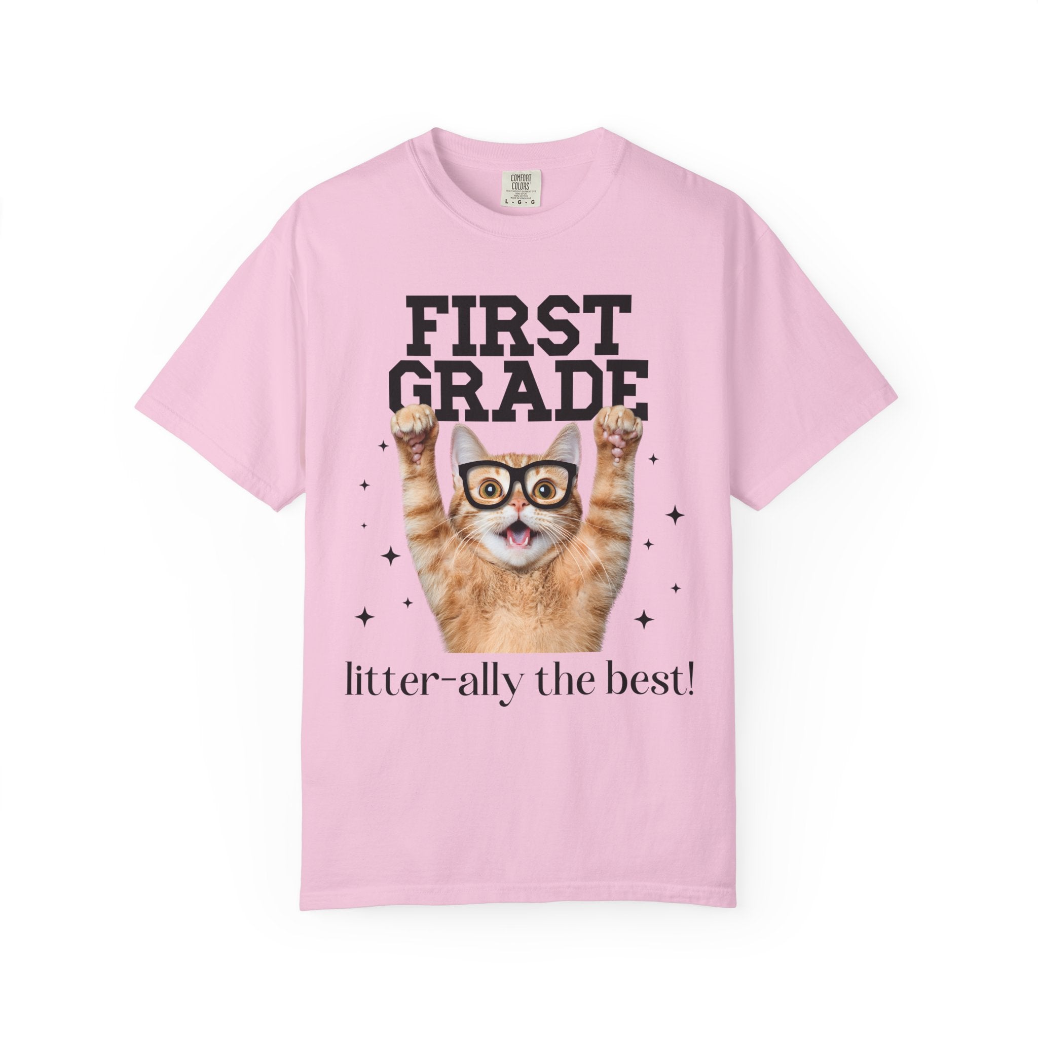 First Grade Teacher Cat Tee - Opal and June