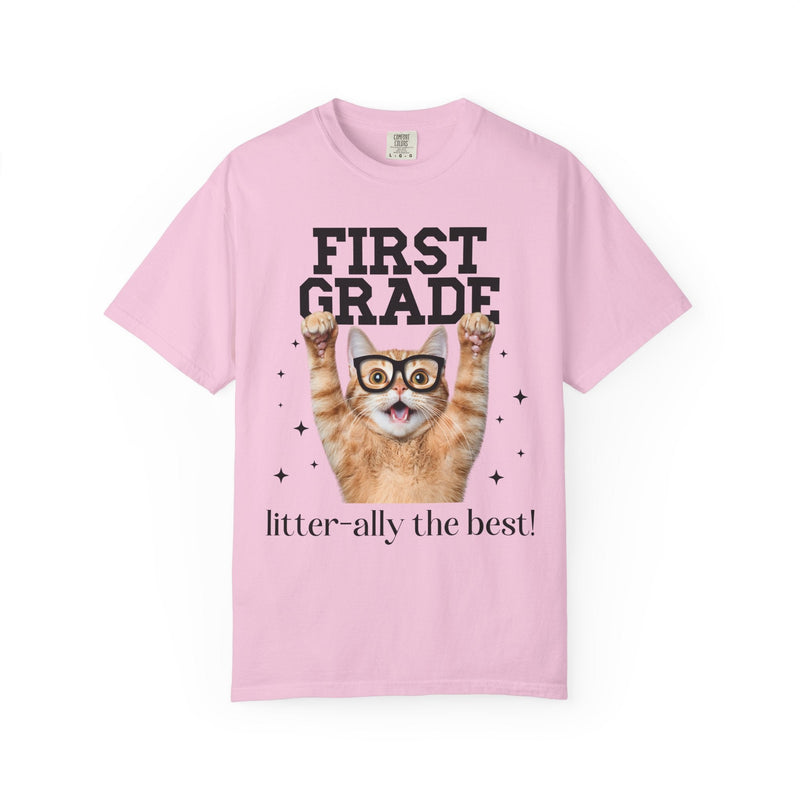 First Grade Teacher Cat Tee - Opal and June