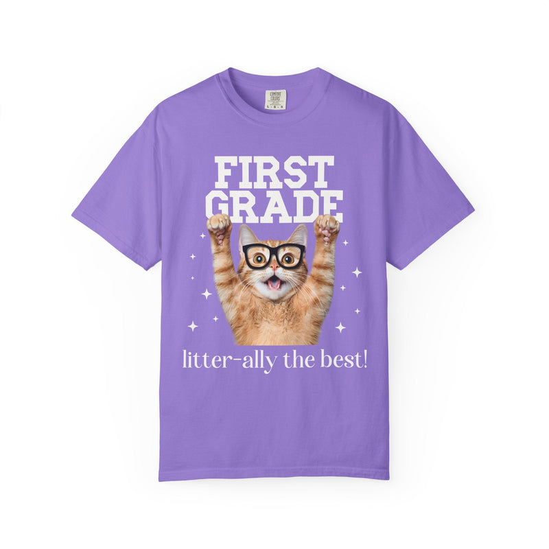 First Grade Teacher Cat Tee - Opal and June