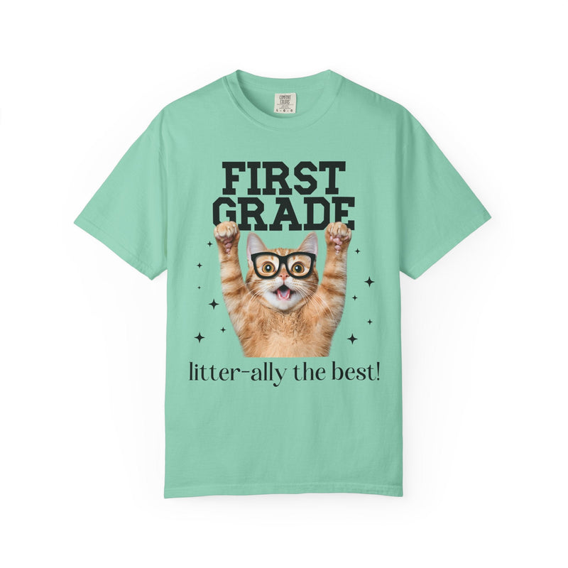 First Grade Teacher Cat Tee - Opal and June