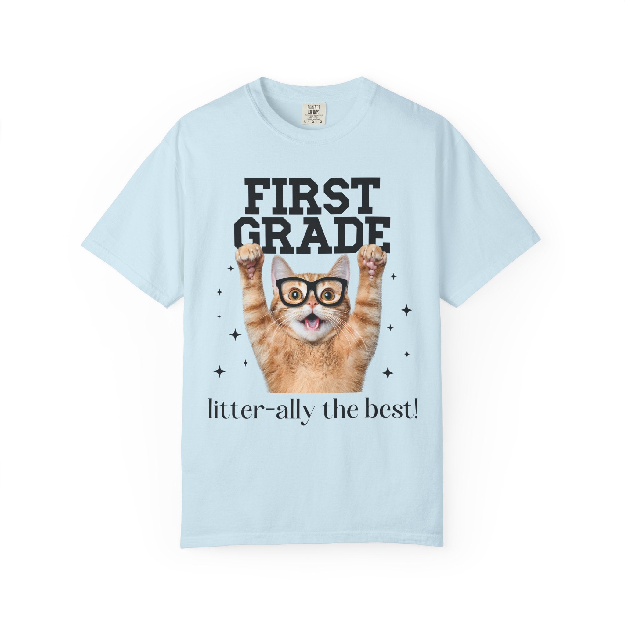 First Grade Teacher Cat Tee - Opal and June