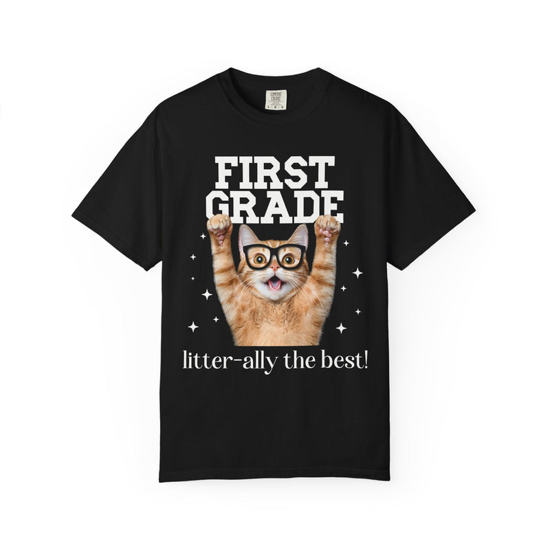 First Grade Teacher Cat Tee - Opal and June