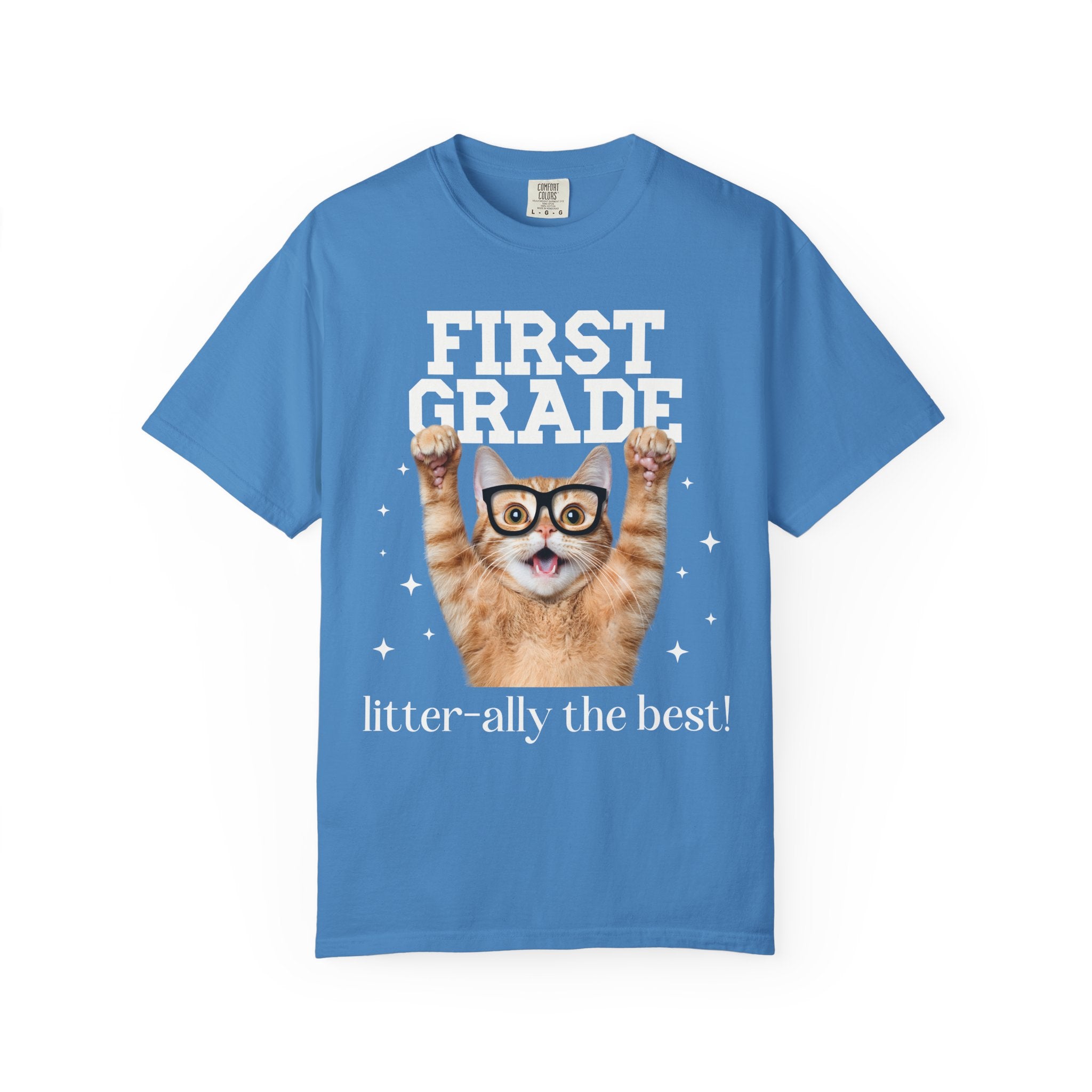 First Grade Teacher Cat Tee - Opal and June