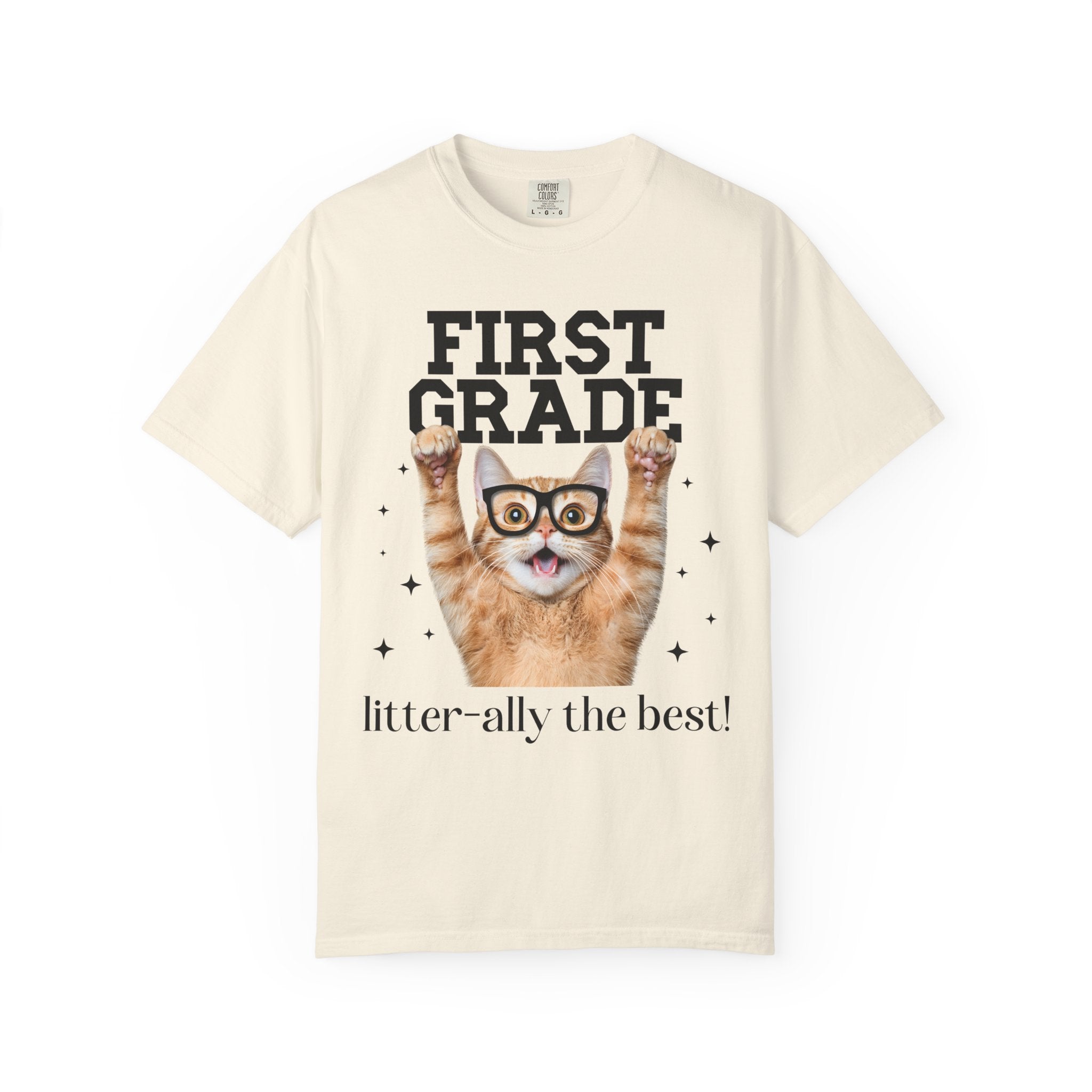 First Grade Teacher Cat Tee - Opal and June