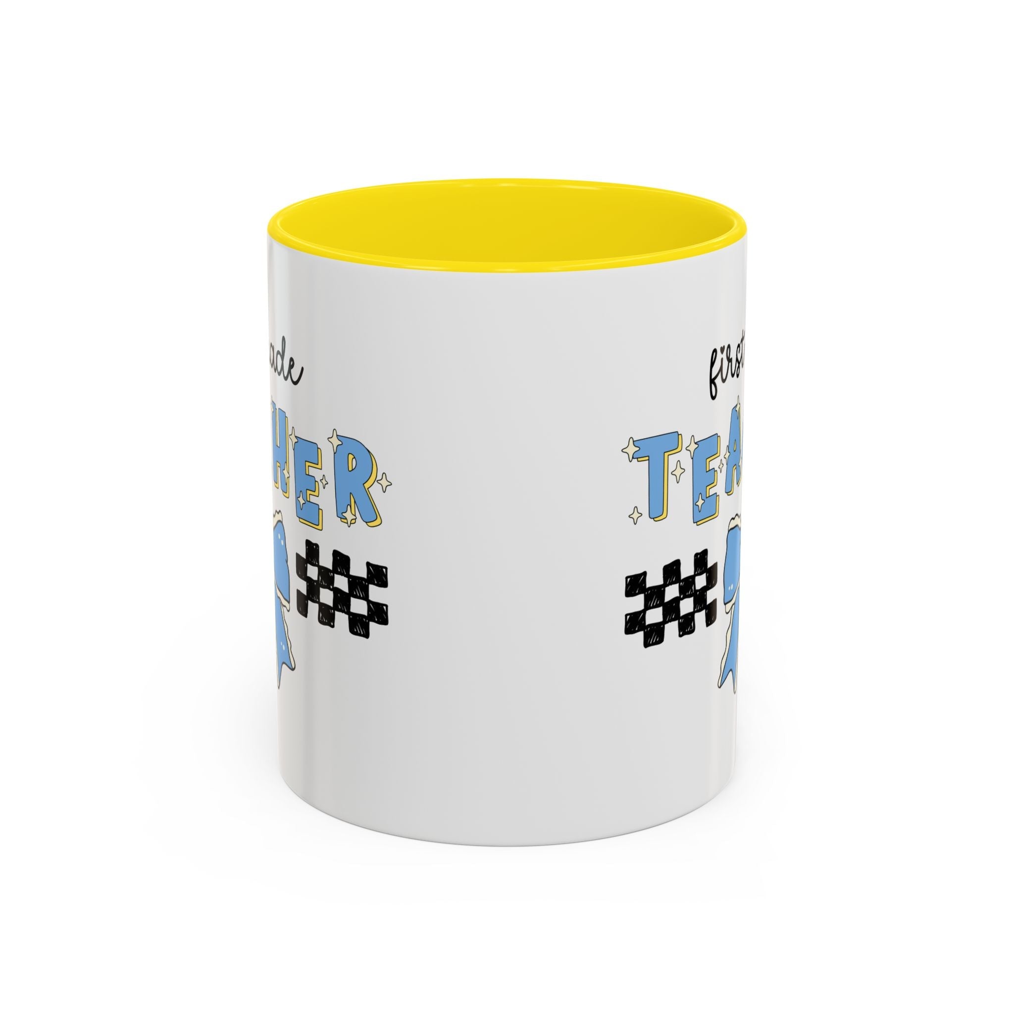 First Grade Teacher Coffee Mug or First Day of School, Meet the Teacher Night, Cute Teaching Major Gift, New 1st Grade Teacher, Mug with Bow - Opal and June