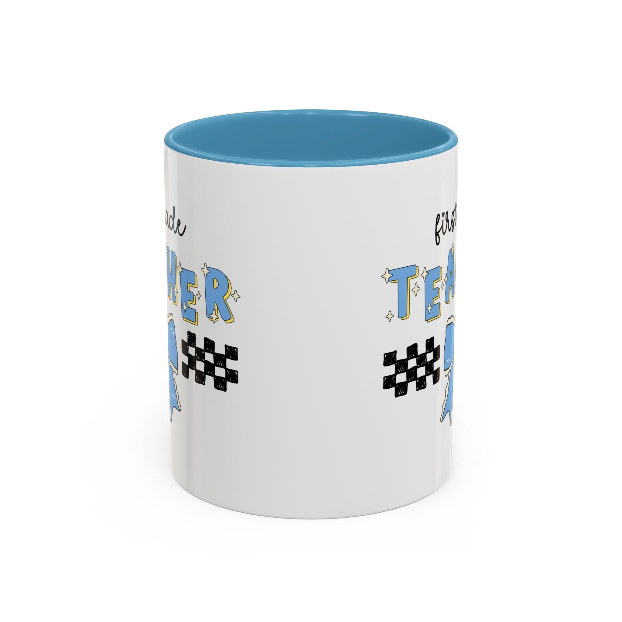 First Grade Teacher Coffee Mug or First Day of School, Meet the Teacher Night, Cute Teaching Major Gift, New 1st Grade Teacher, Mug with Bow - Opal and June