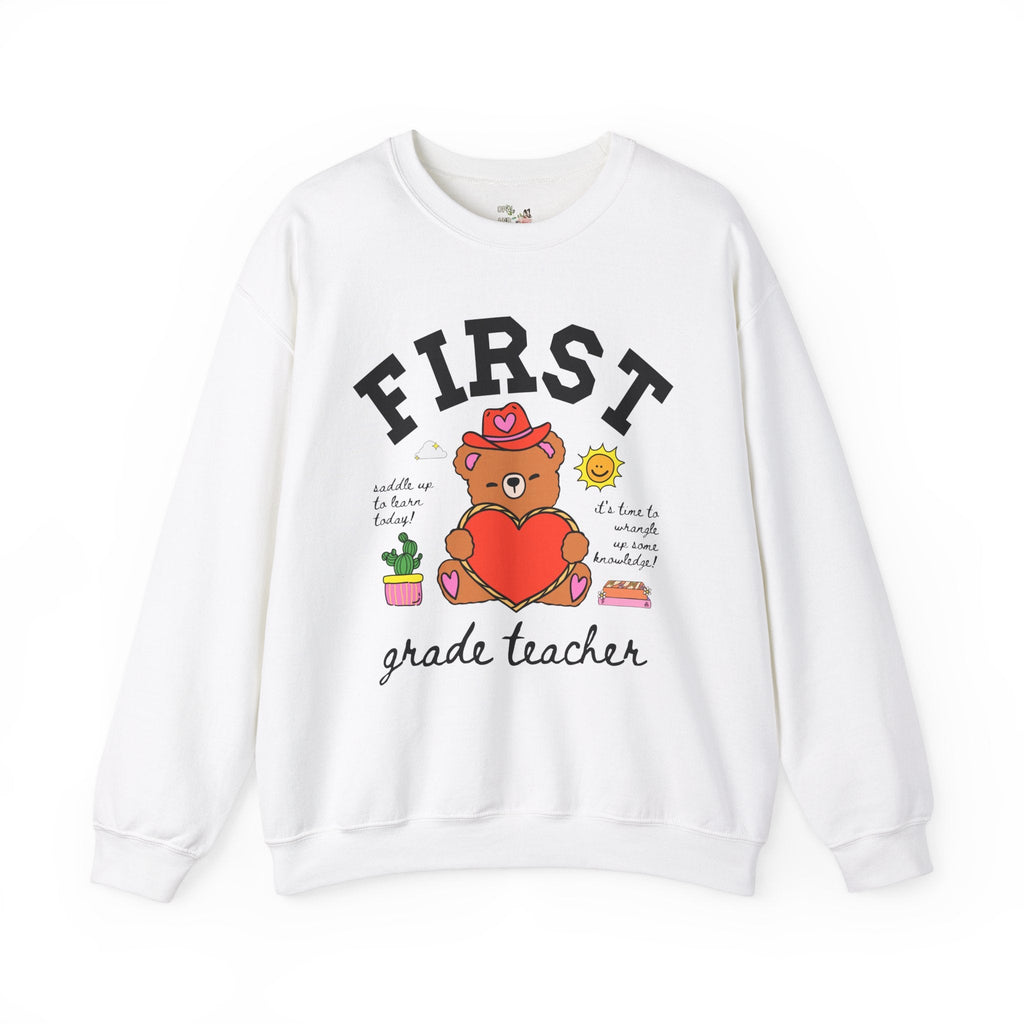 First Grade Teacher Sweatshirt - Opal and June