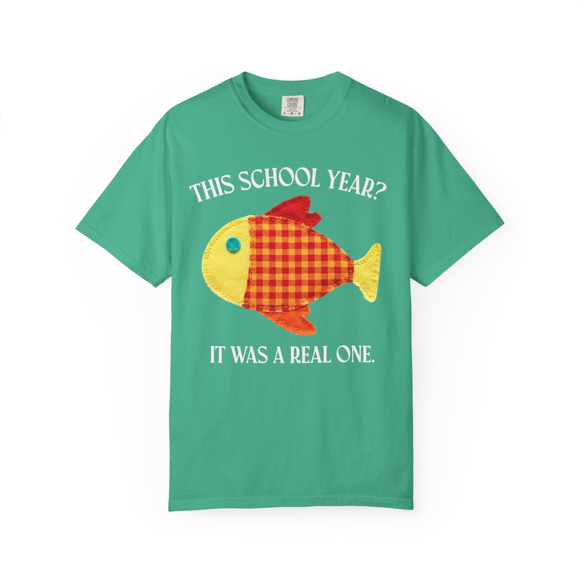Fish Last Day of School Tee Shirt with Silly Summer Puns - Opal and June