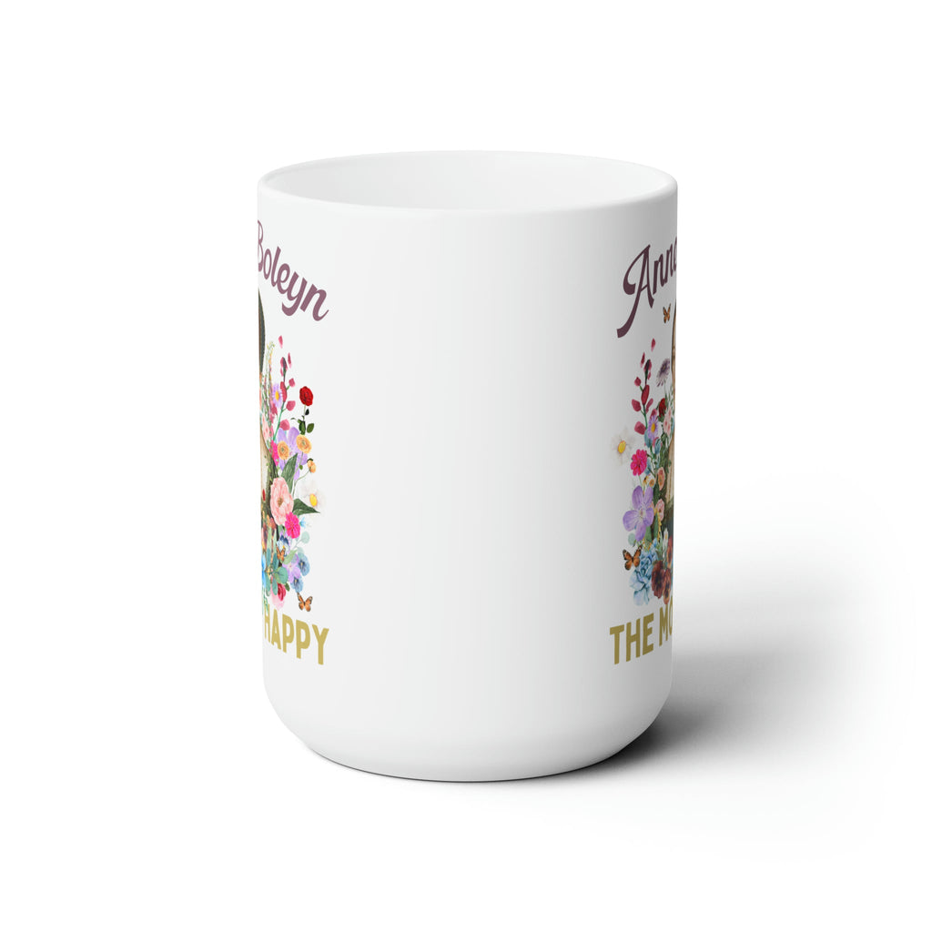 Floral Anne Boleyn Mug for History Lover: 15 Oz Coffee Mug - Opal and June