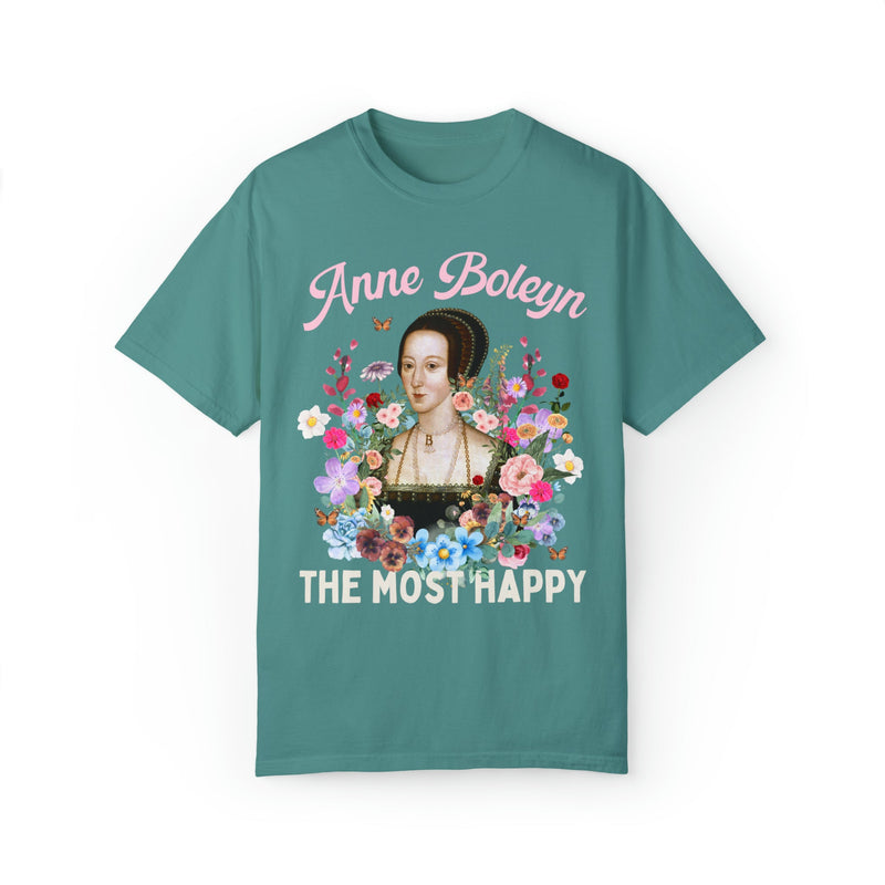 Floral Anne Boleyn Tee Shirt for History Lover: The Most Happy | Cottagecore History T-Shirt - Opal and June