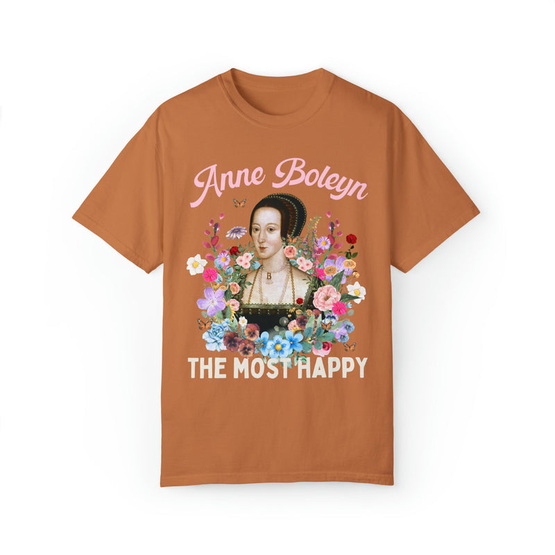 Floral Anne Boleyn Tee Shirt for History Lover: The Most Happy | Cottagecore History T-Shirt - Opal and June