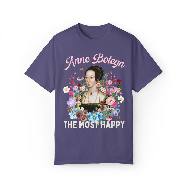 Floral Anne Boleyn Tee Shirt for History Lover: The Most Happy | Cottagecore History T-Shirt - Opal and June