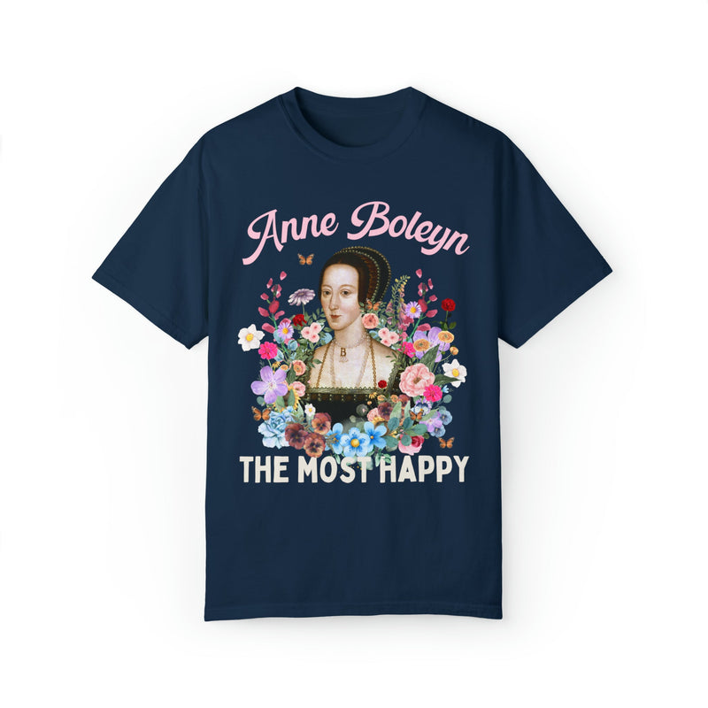 Floral Anne Boleyn Tee Shirt for History Lover: The Most Happy | Cottagecore History T-Shirt - Opal and June