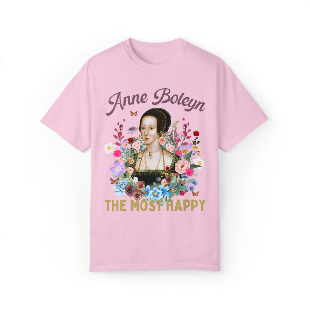 Floral Anne Boleyn Tee Shirt for History Lover: The Most Happy | Cottagecore History T-Shirt - Opal and June