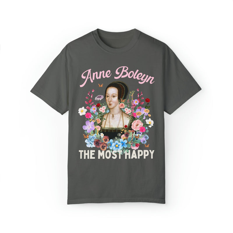 Floral Anne Boleyn Tee Shirt for History Lover: The Most Happy | Cottagecore History T-Shirt - Opal and June
