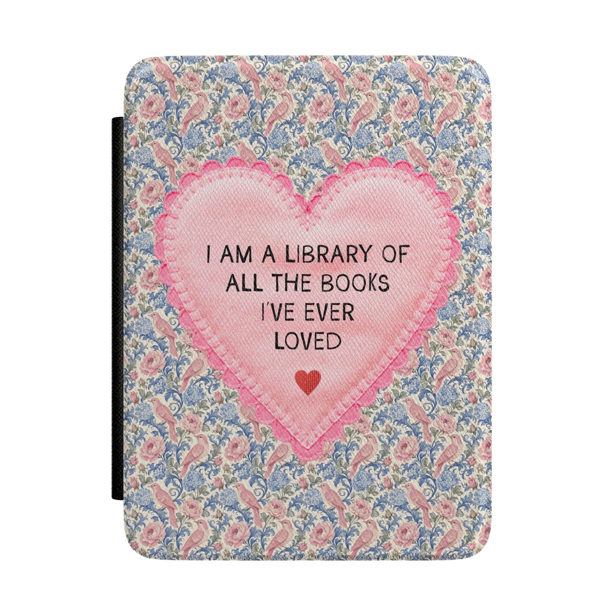 Floral Book Lover Gift, E-Reader Case Compatible with Kindle, Contemporary Romance Reader Gift for Bookworm, Soft Girl Style Maximalist - Opal and June