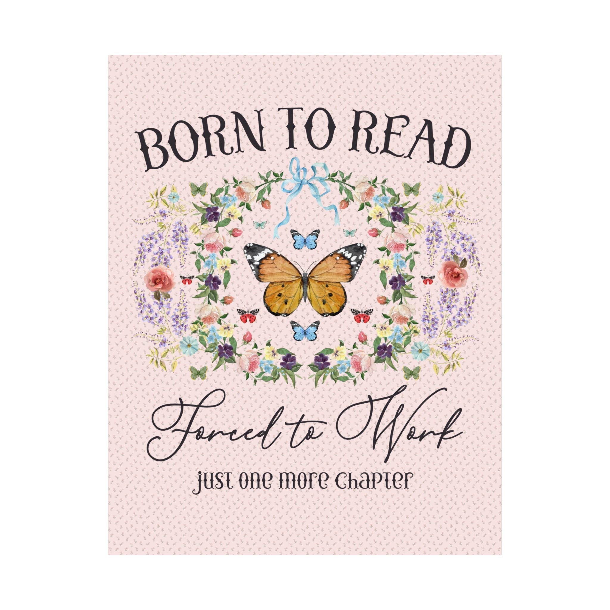Floral Bookish Poster Print for Romance Reader or Mystery Novel Reader Who Loves Flower, Boho Cottagecore Butterfly Lover Gift for Bookworm, - Opal and June